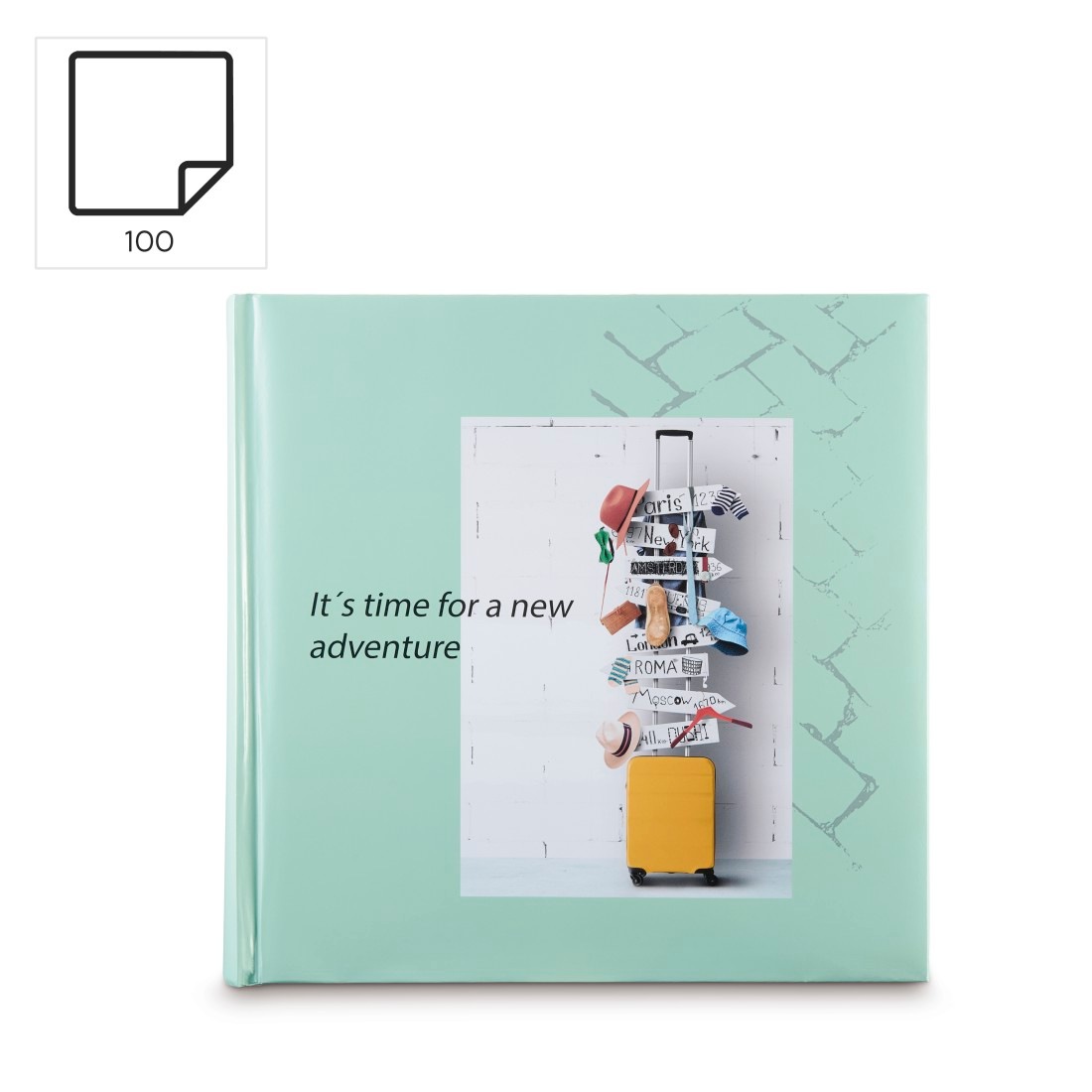 Hama Fotoalbum »Fotoalbum Jumbo Bildformat 30x30 cm, 100 weiße Seiten, Journey« Zum Selber Einkleben, Selbstgestalten, elegantes Design