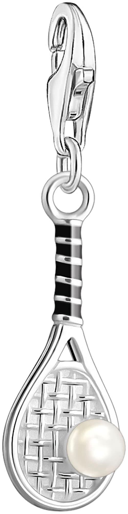 THOMAS SABO Charm-Einhänger »Tennisschläger mit weißer Perle, 2173-158-21«, mit Süßwasserzuchtperle