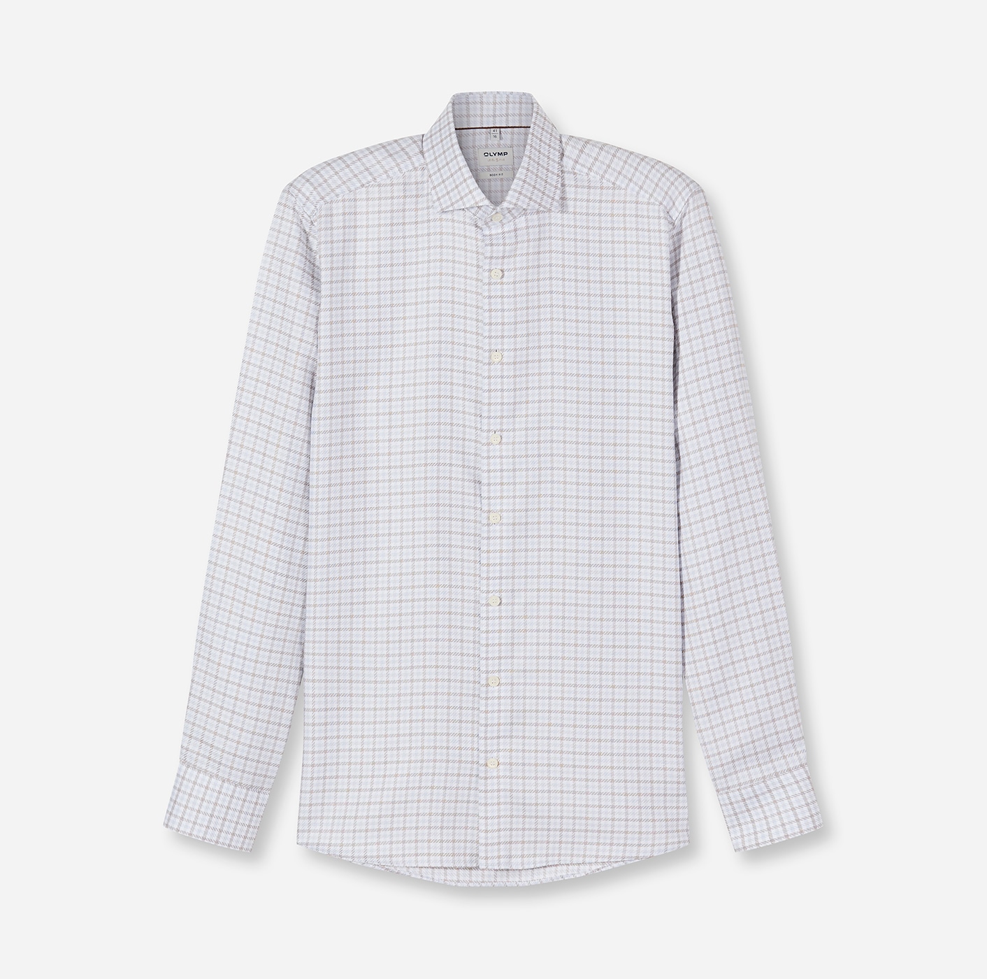 OLYMP Langarmhemd »Level Five« Businesshemd, body fit, Royal Kentkragen, Karomuster