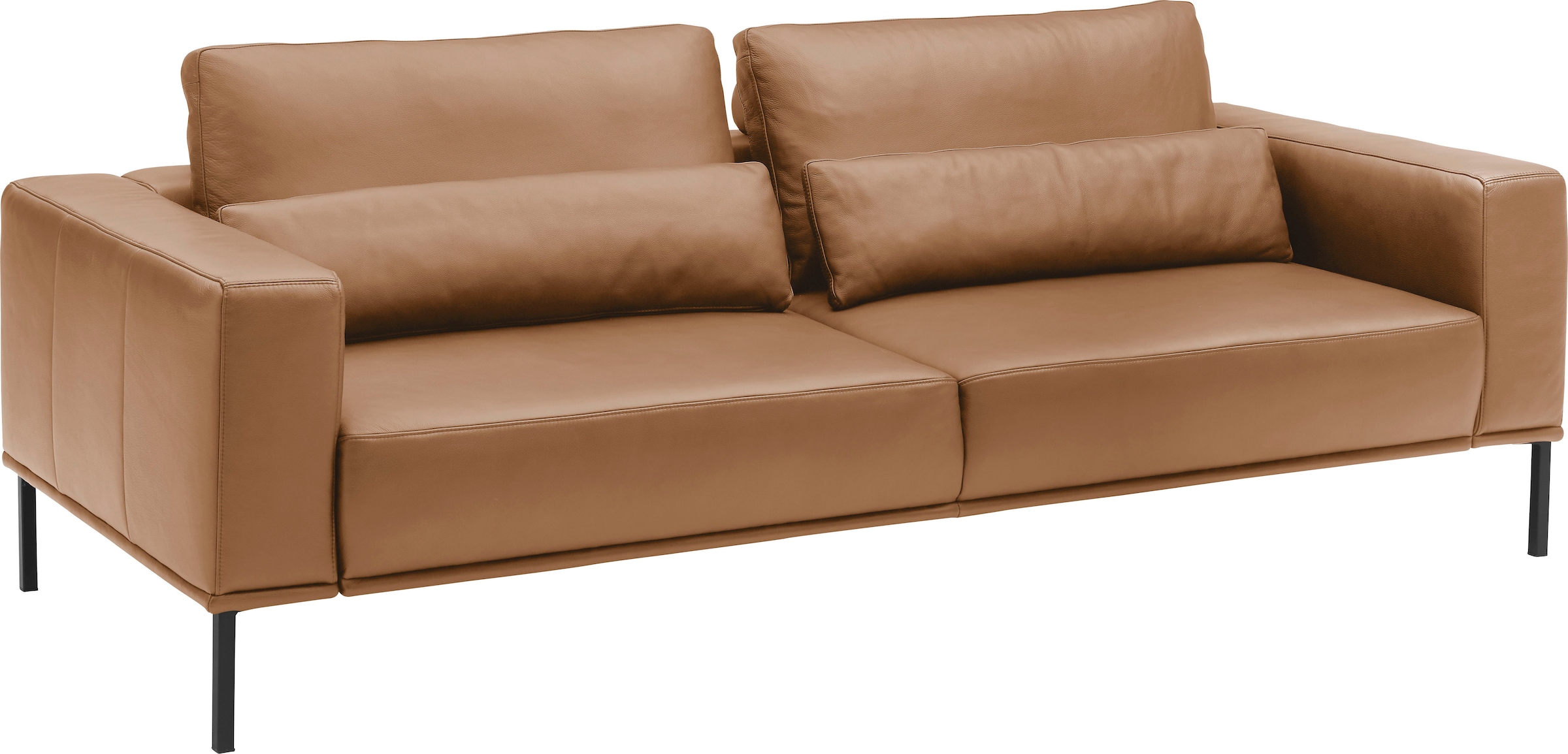 Musterring 3-Sitzer »JustB!PM100« XL-Sofa, wahlweise mit Nierenkissen und mot. Sitzauszug, Fuß schwarz