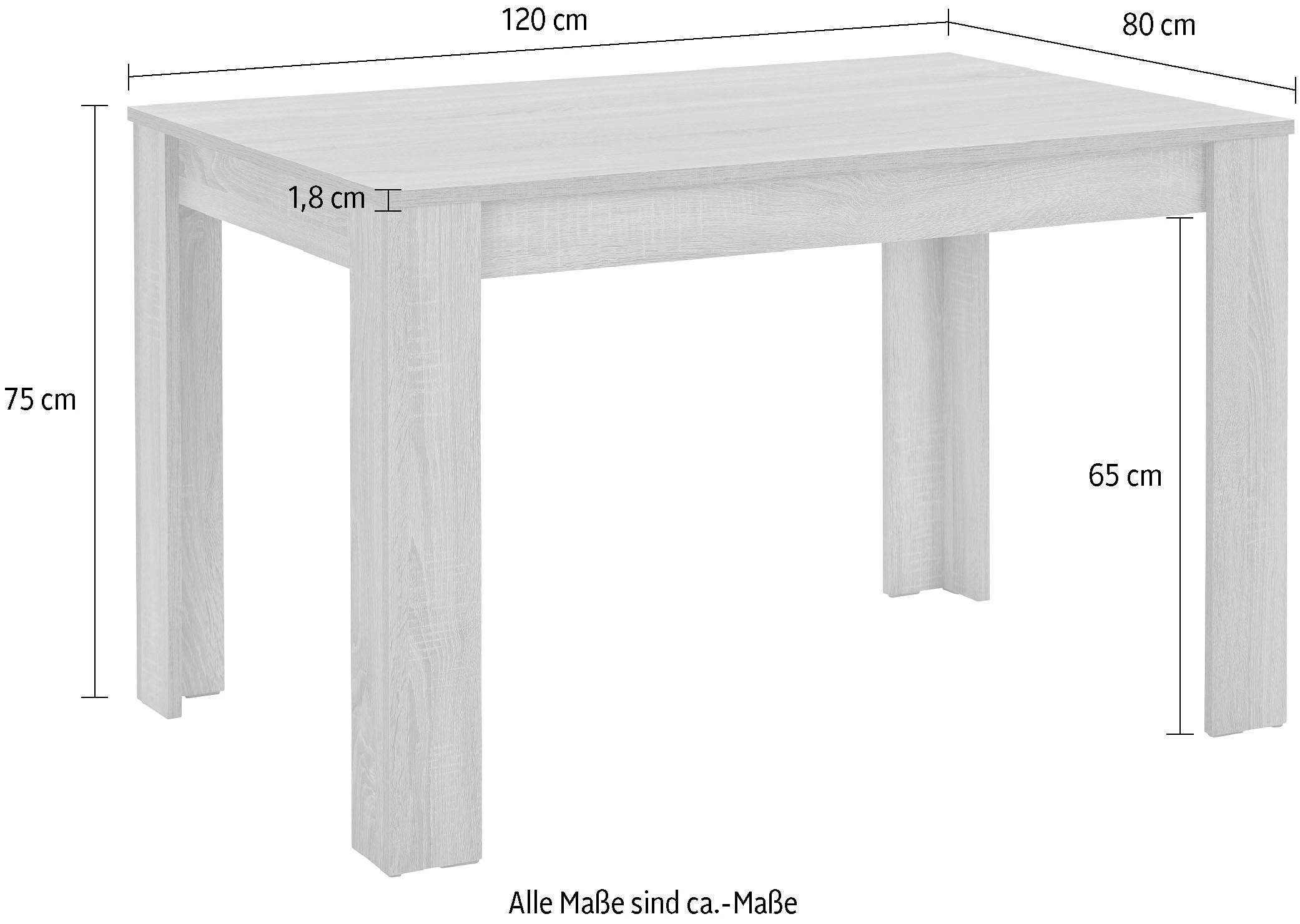 Homexperts Esstisch »Nick«, Breite 120 cm