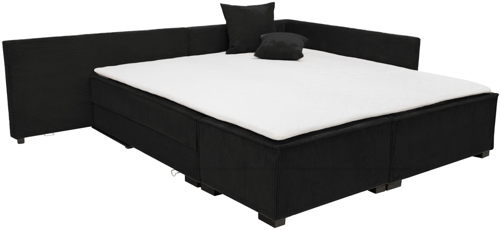 Home affaire Ecksofa inkl. Bettfunktion, Bettkasten, 3 Zierkissen, Boxspringbett 180x200 cm