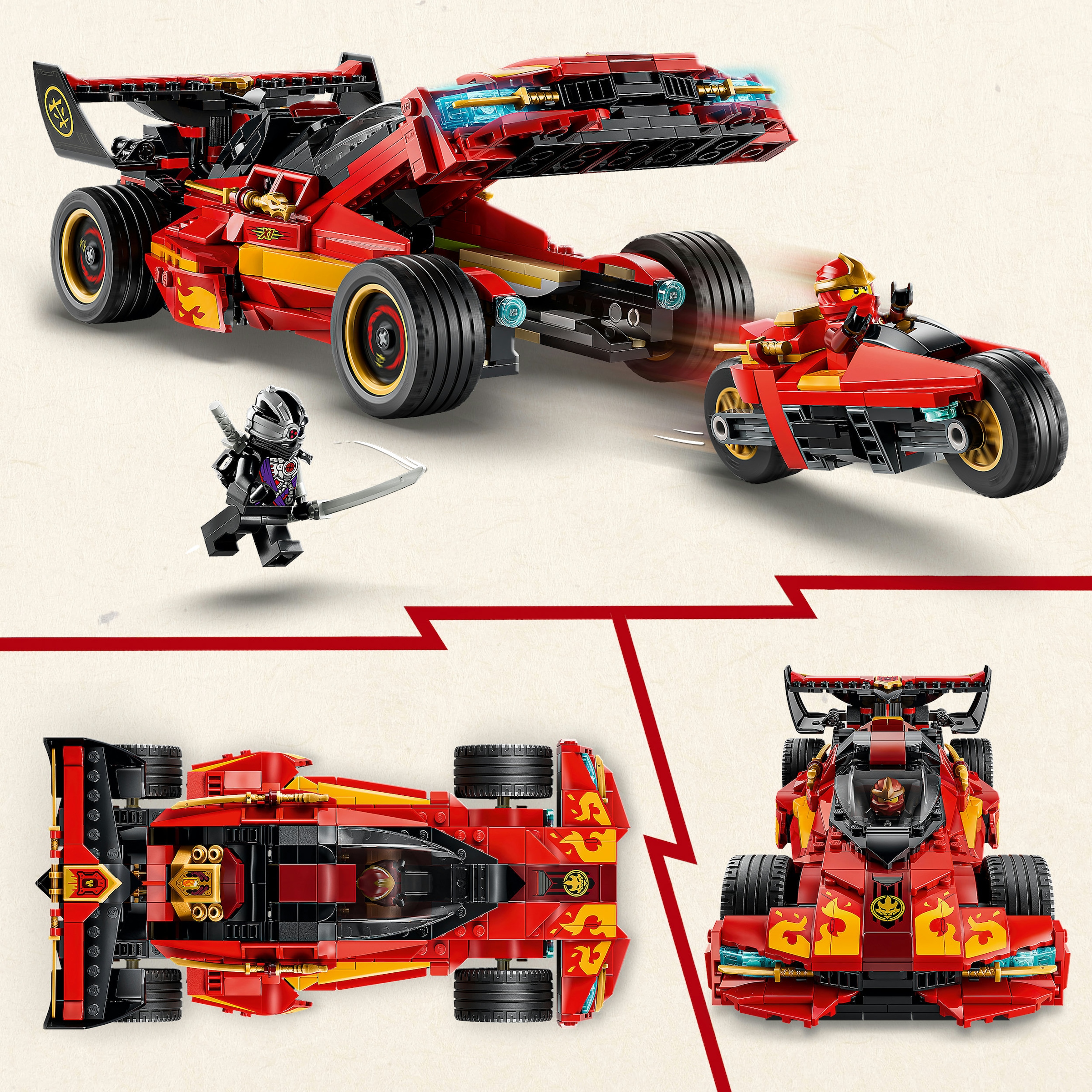 LEGO® Konstruktionsspielsteine »15-jähriges Jubiläum: X-1 Ninja Supercar (71867), LEGO Ninjago« Made in Europe