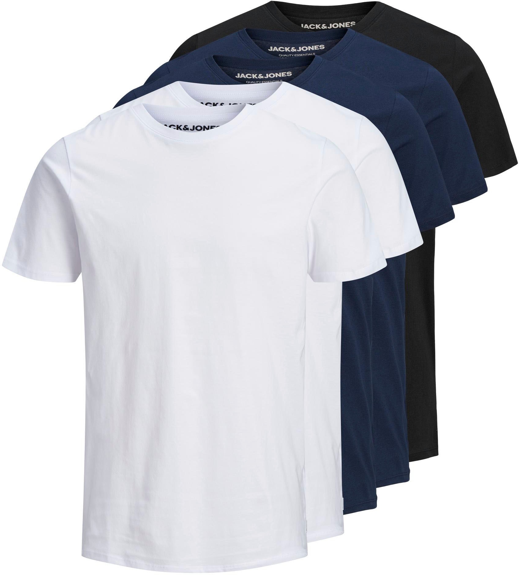 Jack & Jones T-Shirt »ORGANIC BASIC TEE«, (Packung, 5 tlg., 5er-Pack)