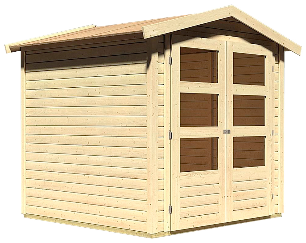 Gartenhaus »Carlberg 2«, (Set), anthrazit, naturbelassen oder terragrau