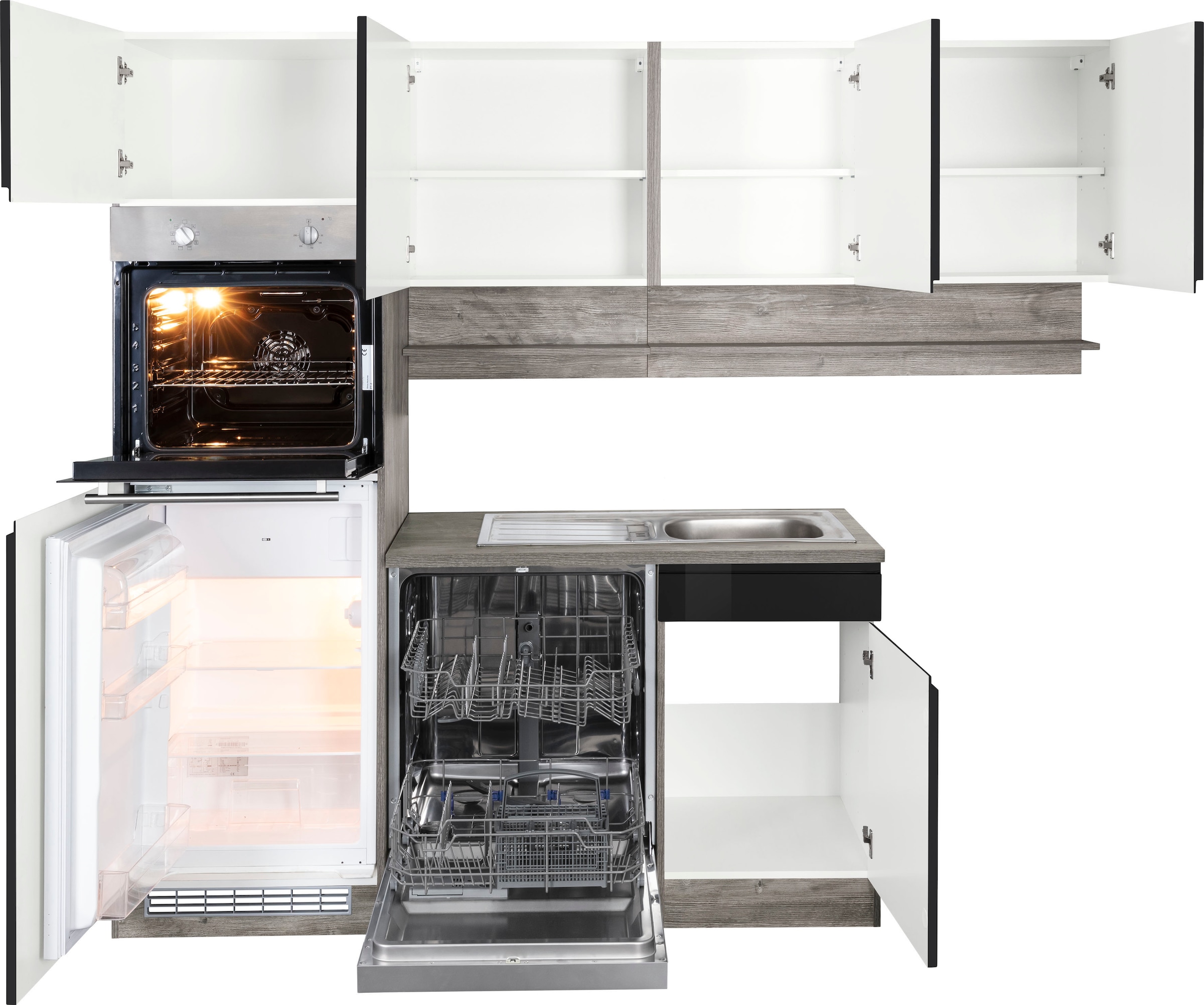 KOCHSTATION Winkelküche »KS-Virginia« Stellbreite 230/190 cm, ohne E-Geräte