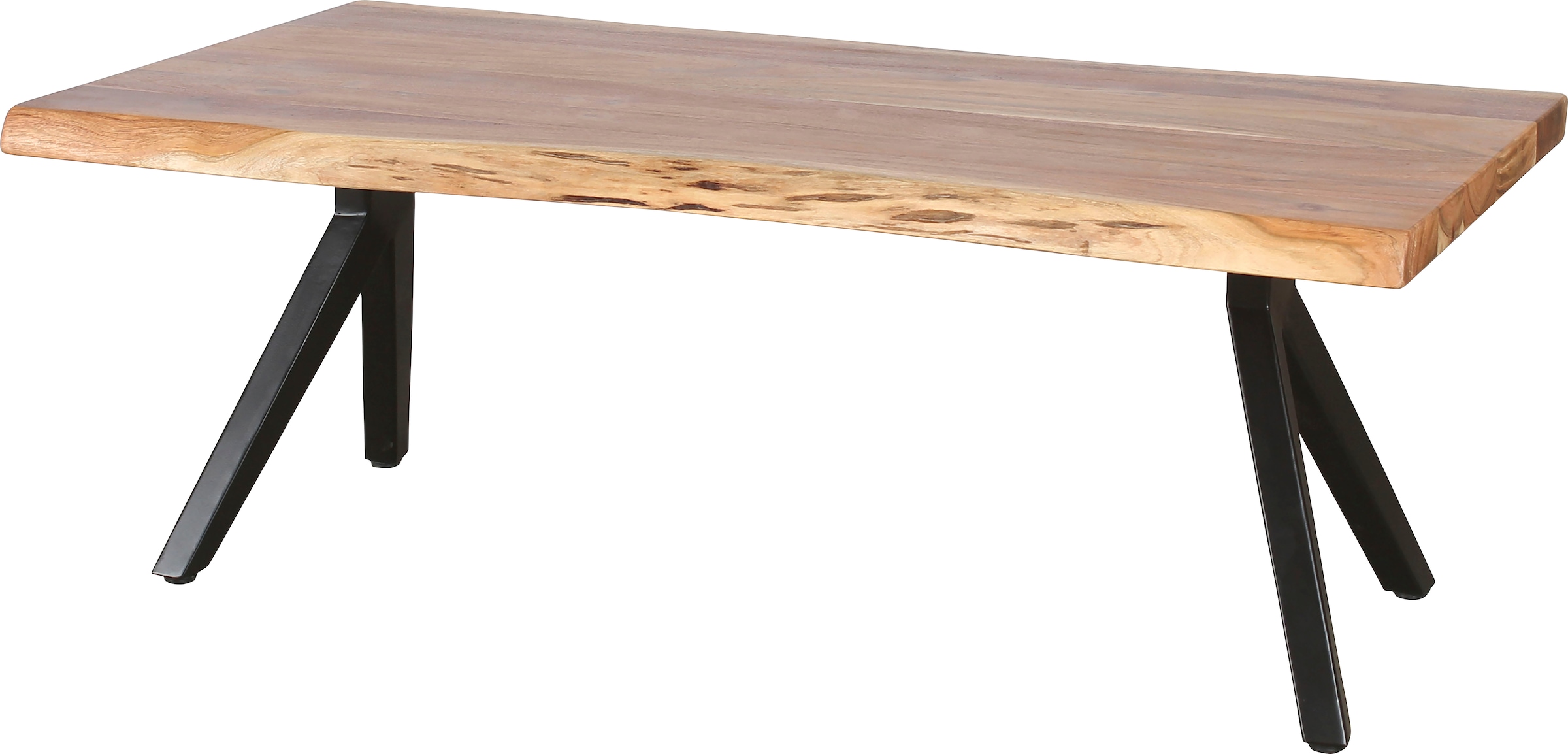 byLIVING Couchtisch »Cheta«, aus Massivholz Akazie 35mm, mit natürlicher Baumkante, Breite 115cm