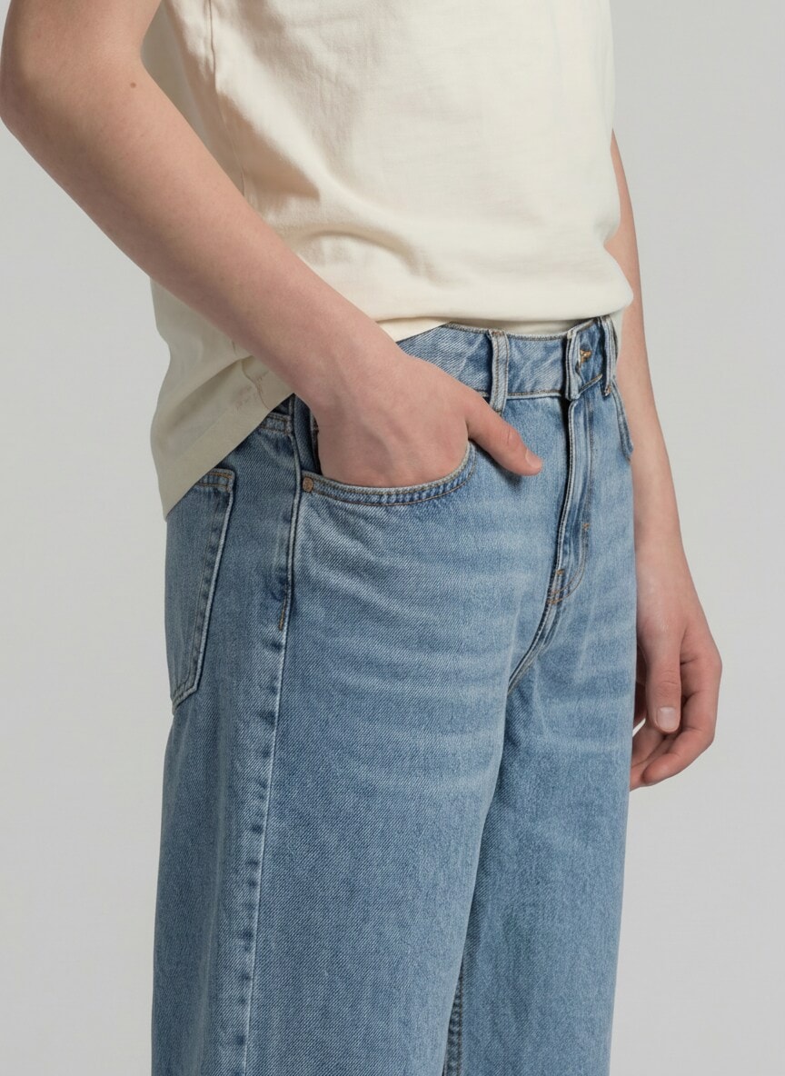 TOM TAILOR 5-Pocket-Jeans Baggy Jeans- mit ausgestelltem Bein