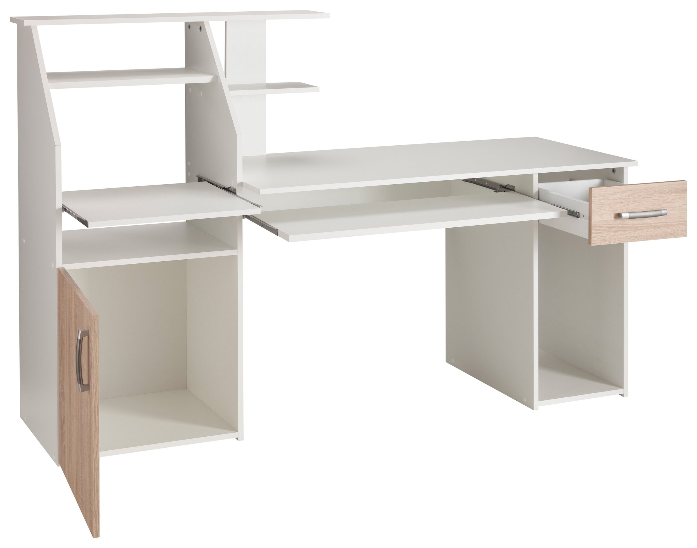 VOGL Möbelfabrik Schreibtisch »Don«, mit Tastatur- & Druckerauszug, Breite 137,5 cm, Made in Germany