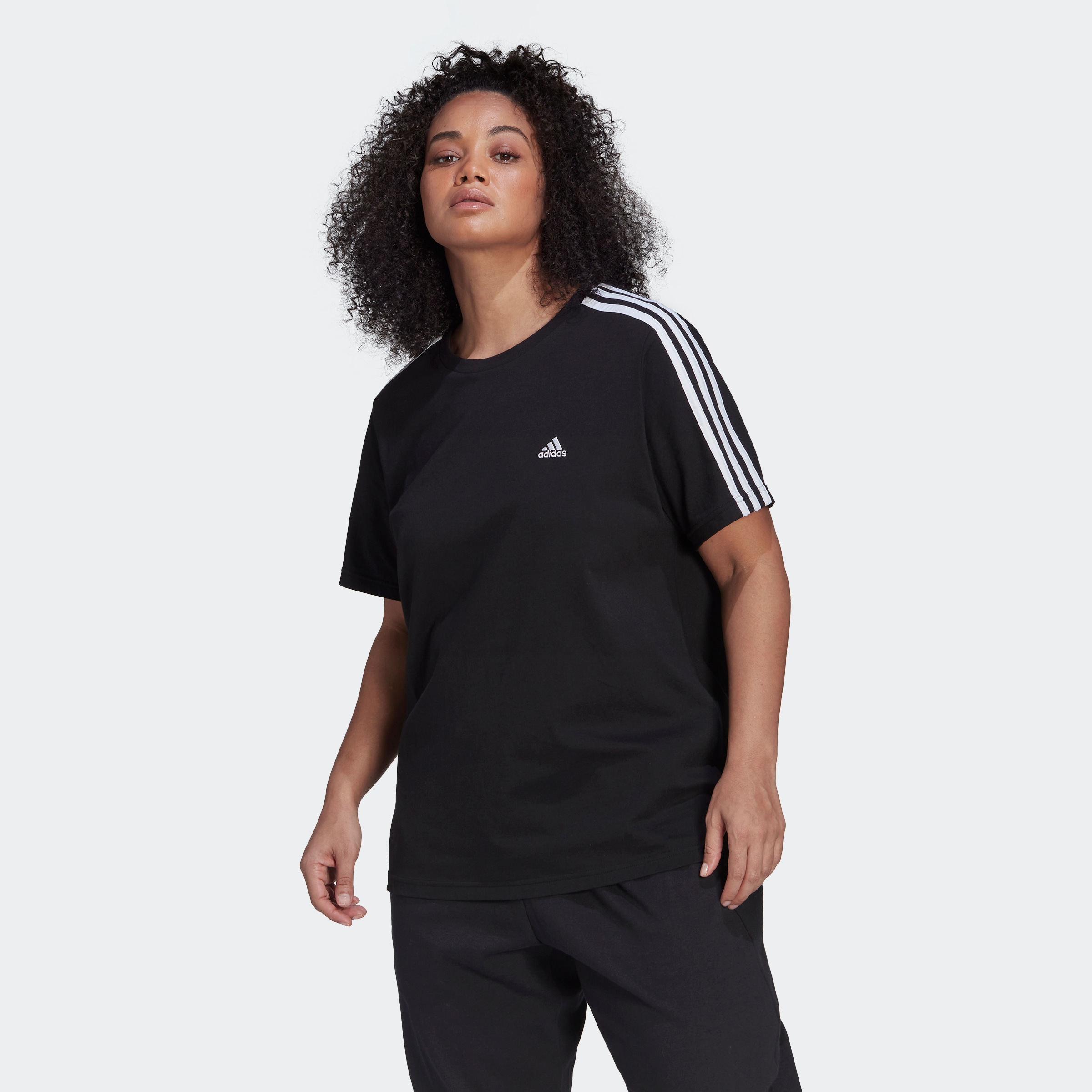 adidas Sportswear T-Shirt »ESSENTIALS SLIM 3-STREIFEN – GROSSE GRÖSSEN« bei  ♕
