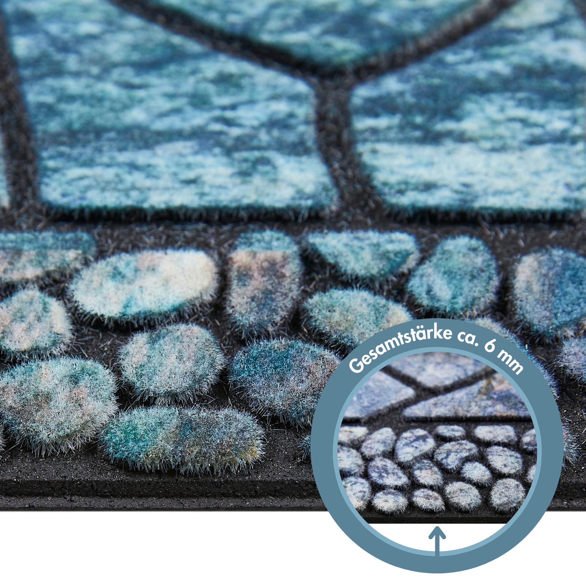 Andiamo Stufenmatte »Outdoor, 2er Set« rechteckig 6 mm Höhe Outdoor-Stufenmatten, Stein Motiv, Gartenbereich, Außenbereich