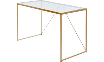 Jahnke Schreibtisch »Glam«, in edlem Klarglas-Gold-Look, Breite 120 cm kaufen
