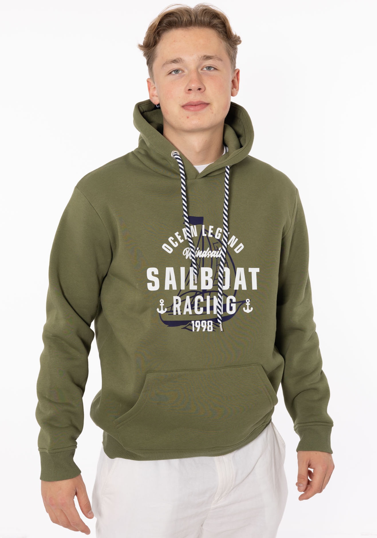 Hoodie »"Sailboat Racing" Herren«, mit Fronttaschen und Kordel