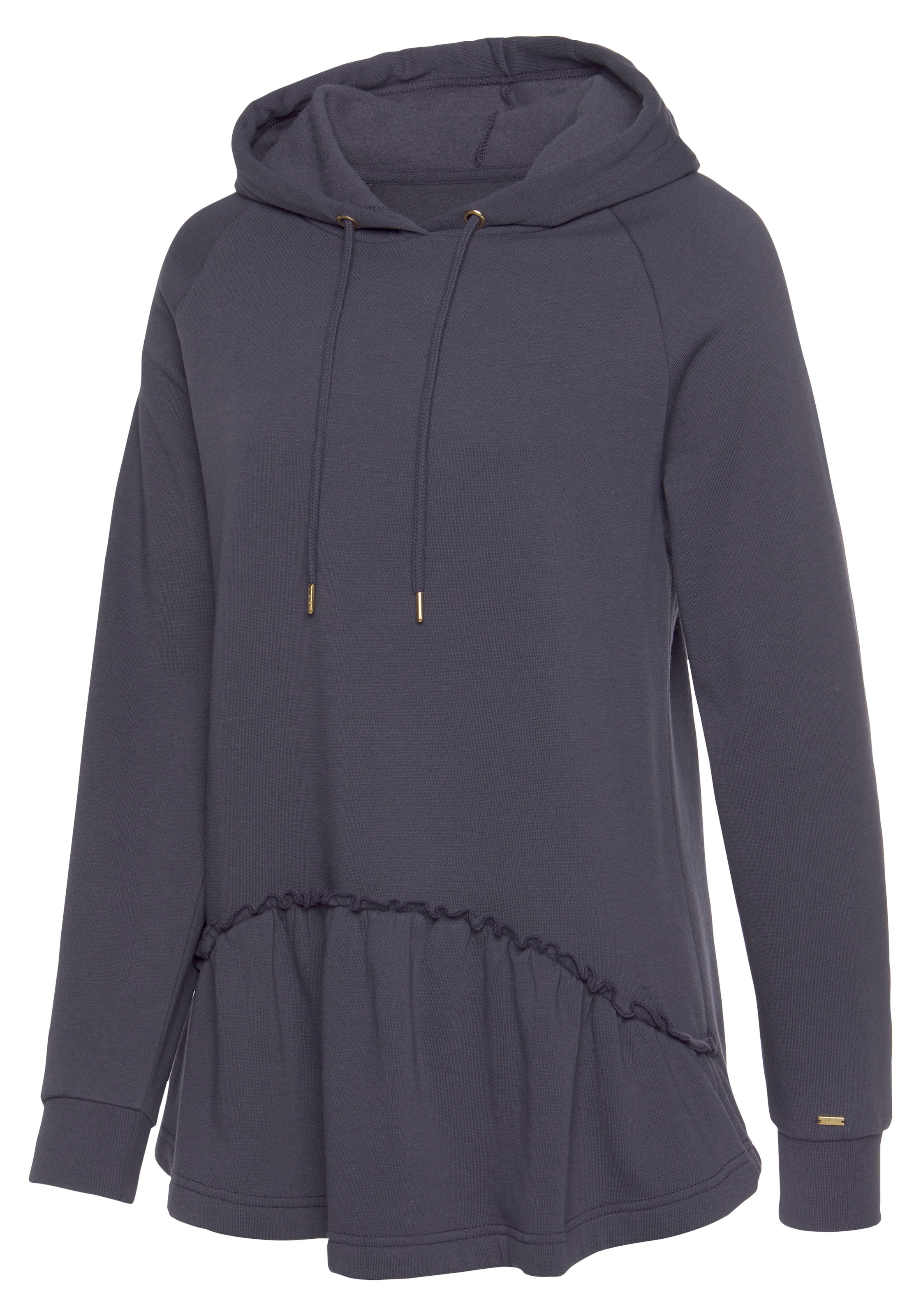 LASCANA Kapuzensweatshirt, mit Rüschen, Loungeanzug, Hoodie