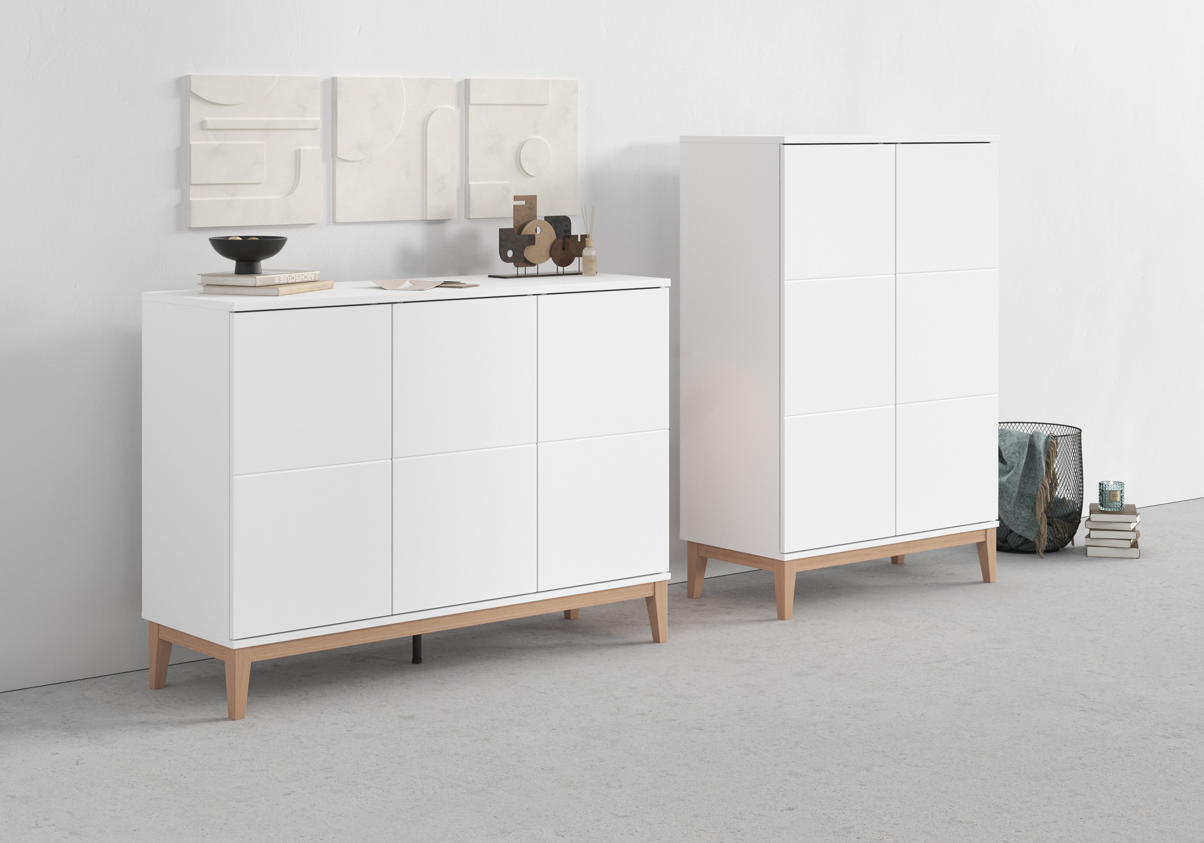 OTTO home Sideboard "Maryd" 1 Stk. tlg. Kommode, Untergestell in Holzoptik, Breite 120 cm