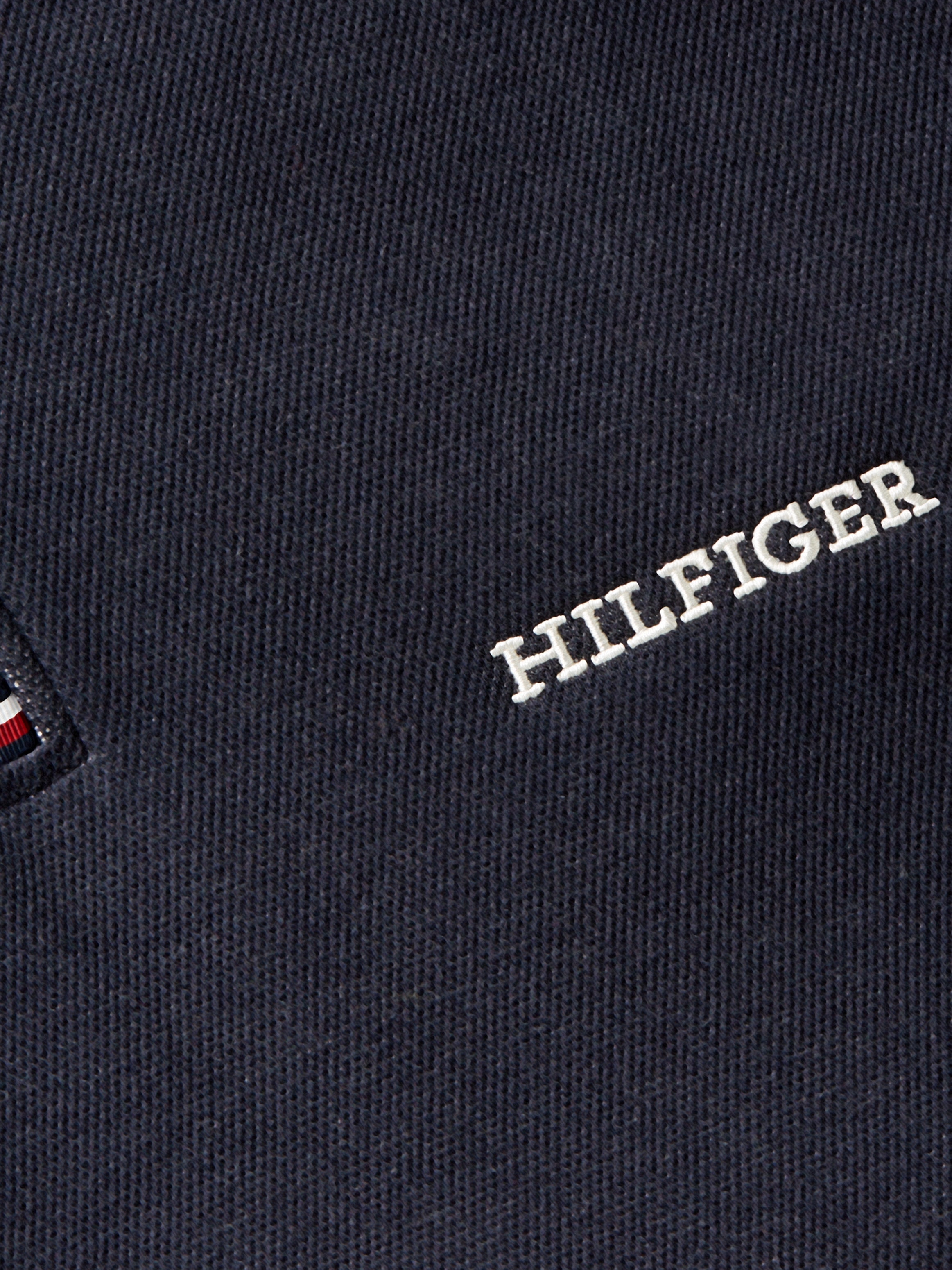 Tommy Hilfiger Sweatshirt »MONOTYPE HONEYCOMB 1/4 ZIP«, Tommy Hilfiger Flag-Stickerei am Reißverschluss und Rücken