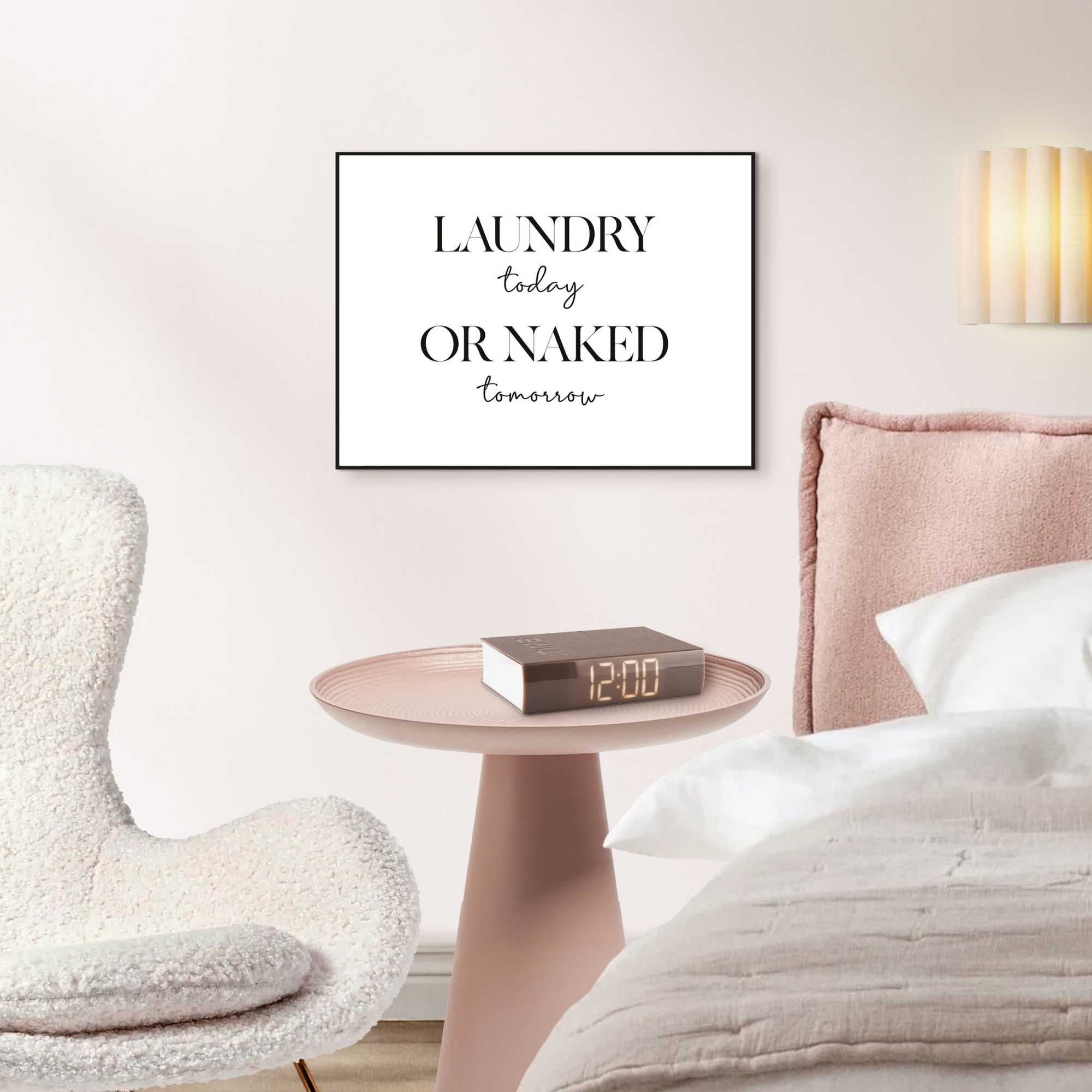 Reinders! Poster »Naked Laundry« Hobbyraum - Schwarz-Weiß - MDF - Sprüche - 40x30 cm