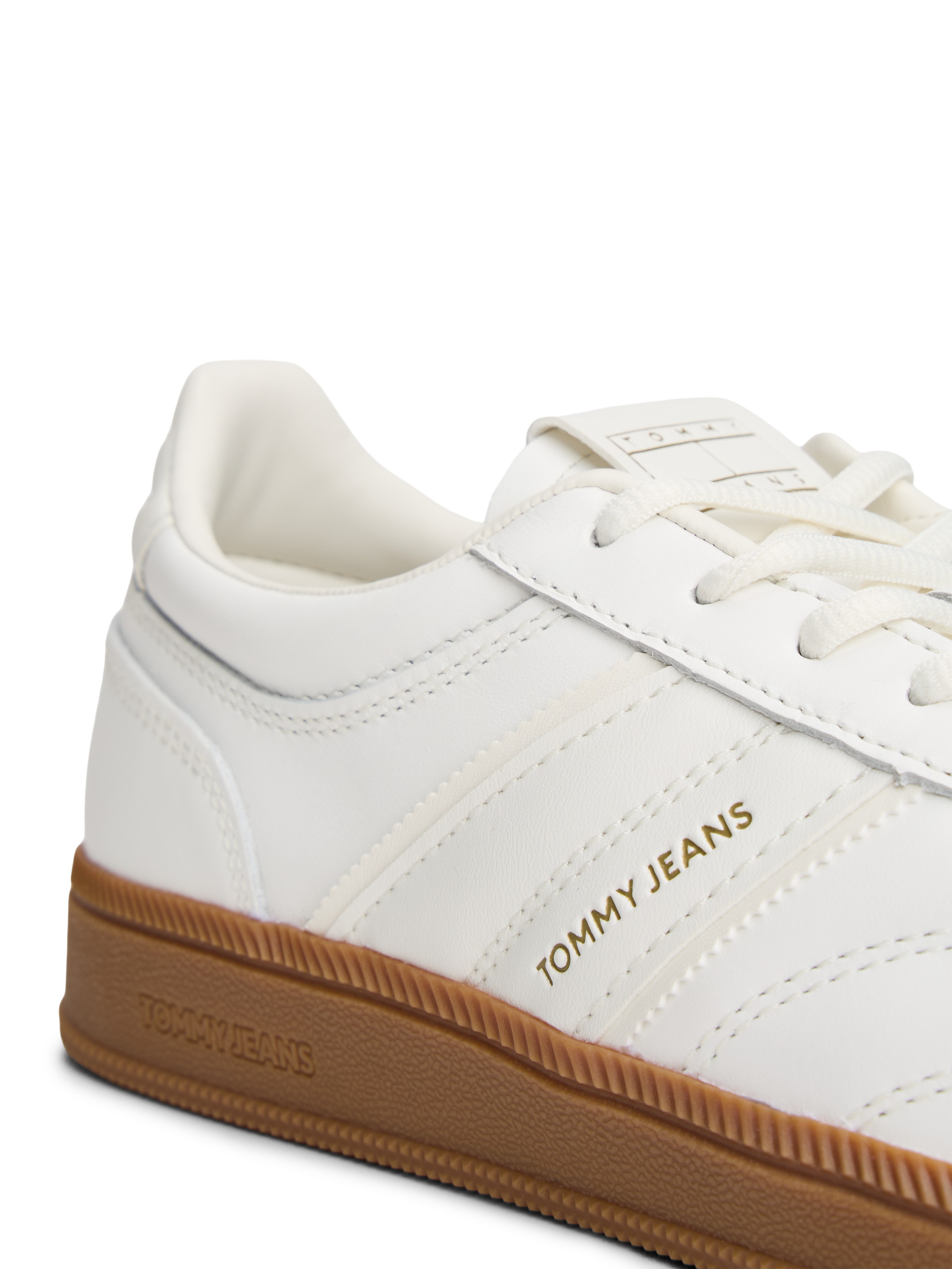 Tommy Jeans Keilsneaker »THE GREENWICH EDGE LEATHER«  Freizeitschuh, Halbschuh, Schnürschuh mit Ziersteppung