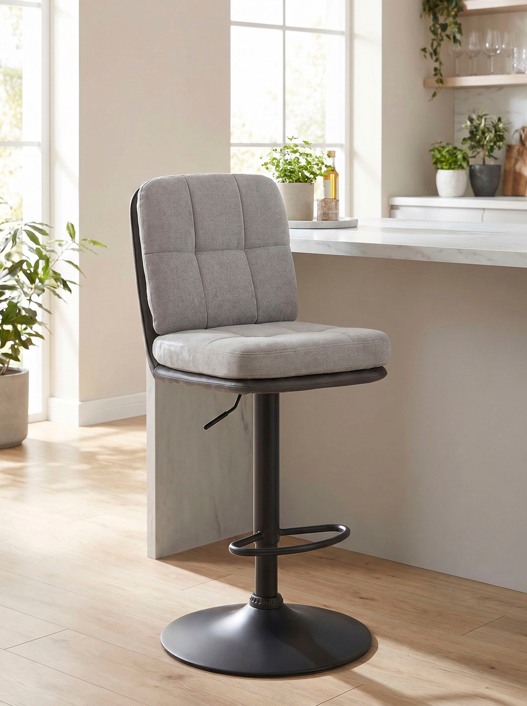 HELA Barhocker »VILA« Set, 2 Stk. tlg. 360° drehbar, höhenverstellbar, Materialkombi
