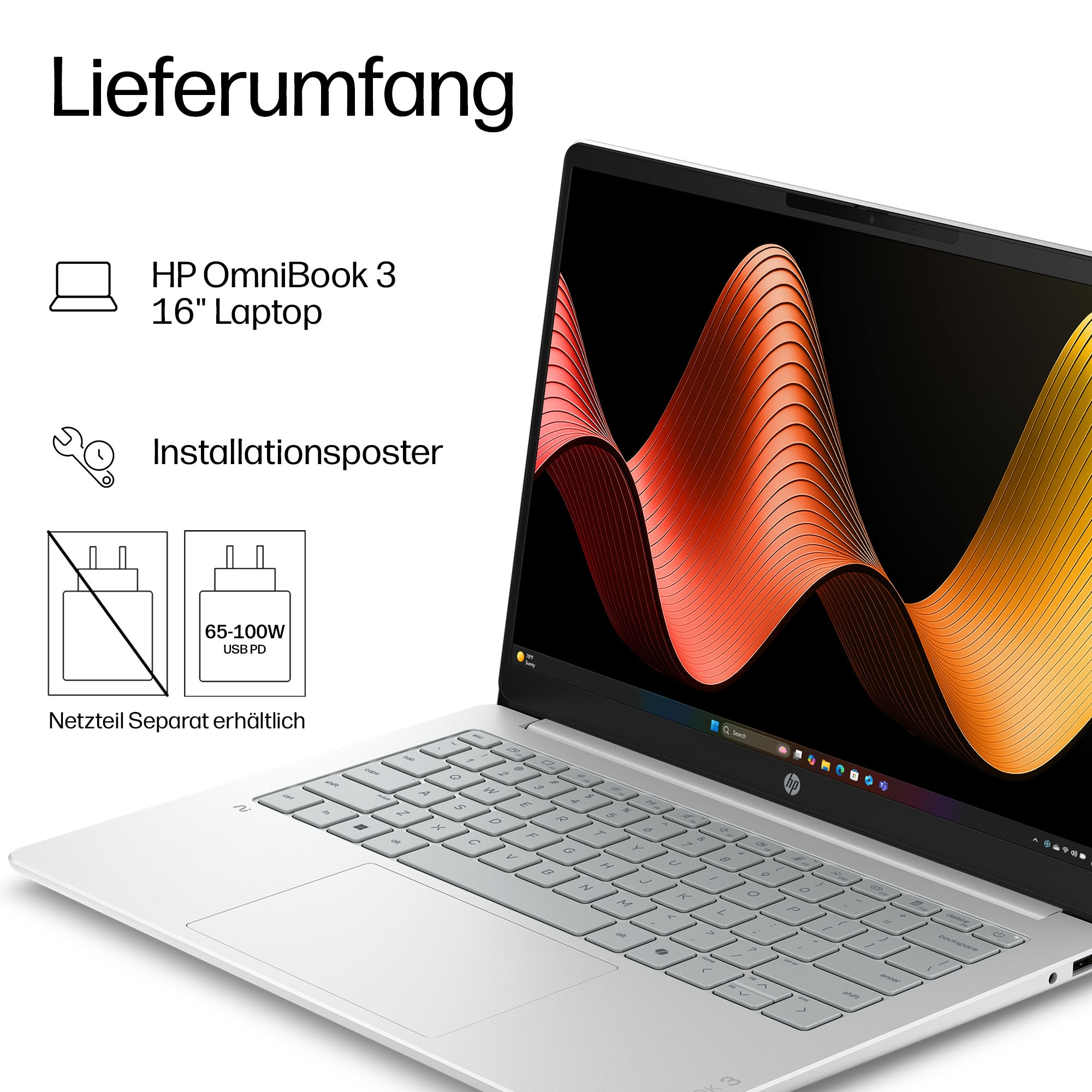 HP Notebook »OmniBook 3 16-bu0063ngx« 40,6 cm / 16 ″ Intel Core 5 Intel Graphics 512 GB SSD