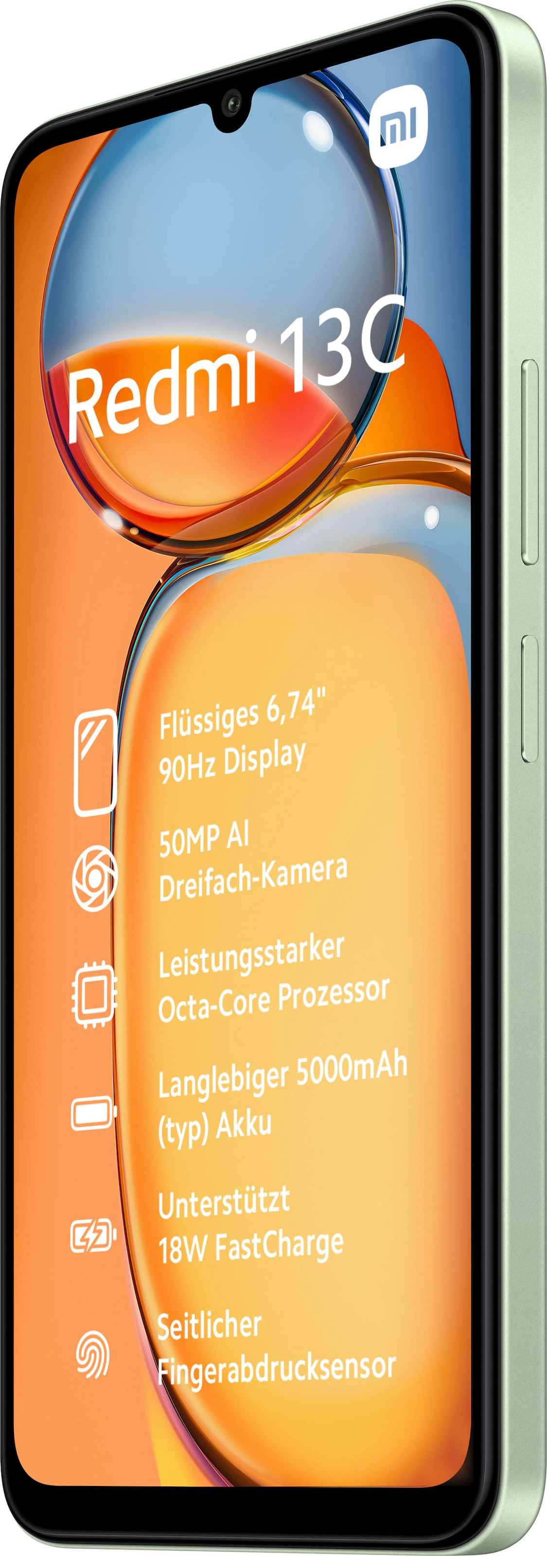 Xiaomi Smartphone »Redmi 13C 4GB+128GB«, 17,1 Kamera XXL 128 Garantie UNIVERSAL Schwarz, cm/6,74 MP Jahre Zoll, 50 | GB 3 ➥ Speicherplatz