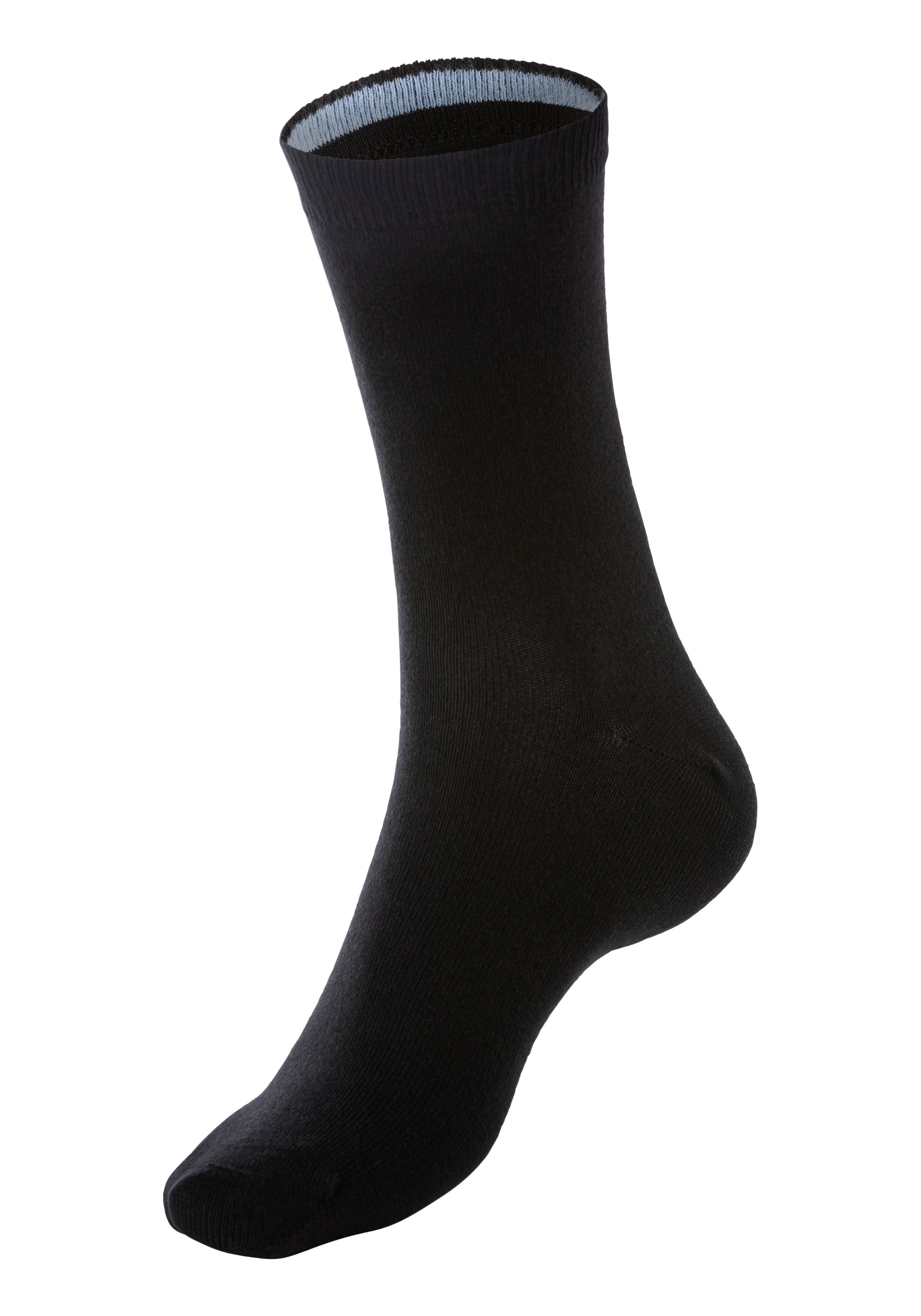 Bench. Basicsocken, (Dose, 4 Paar), mit farbigen Innenbündchen