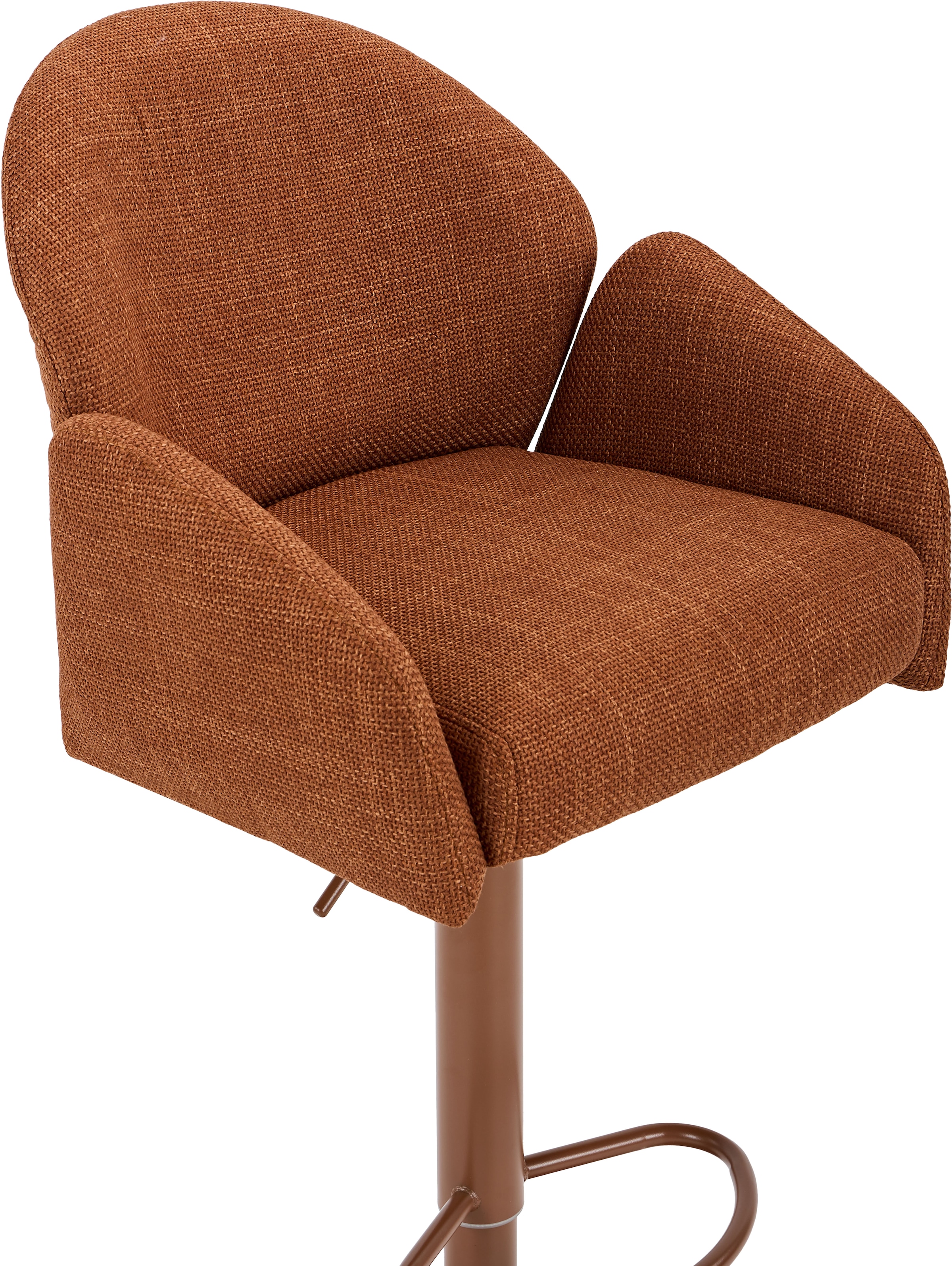 HELA Barhocker »HOLLY« Set, 2 Stk. tlg. 360° drehbar, Höhenverstellbar, Armlehnen, Gestell angepasst an Bezug