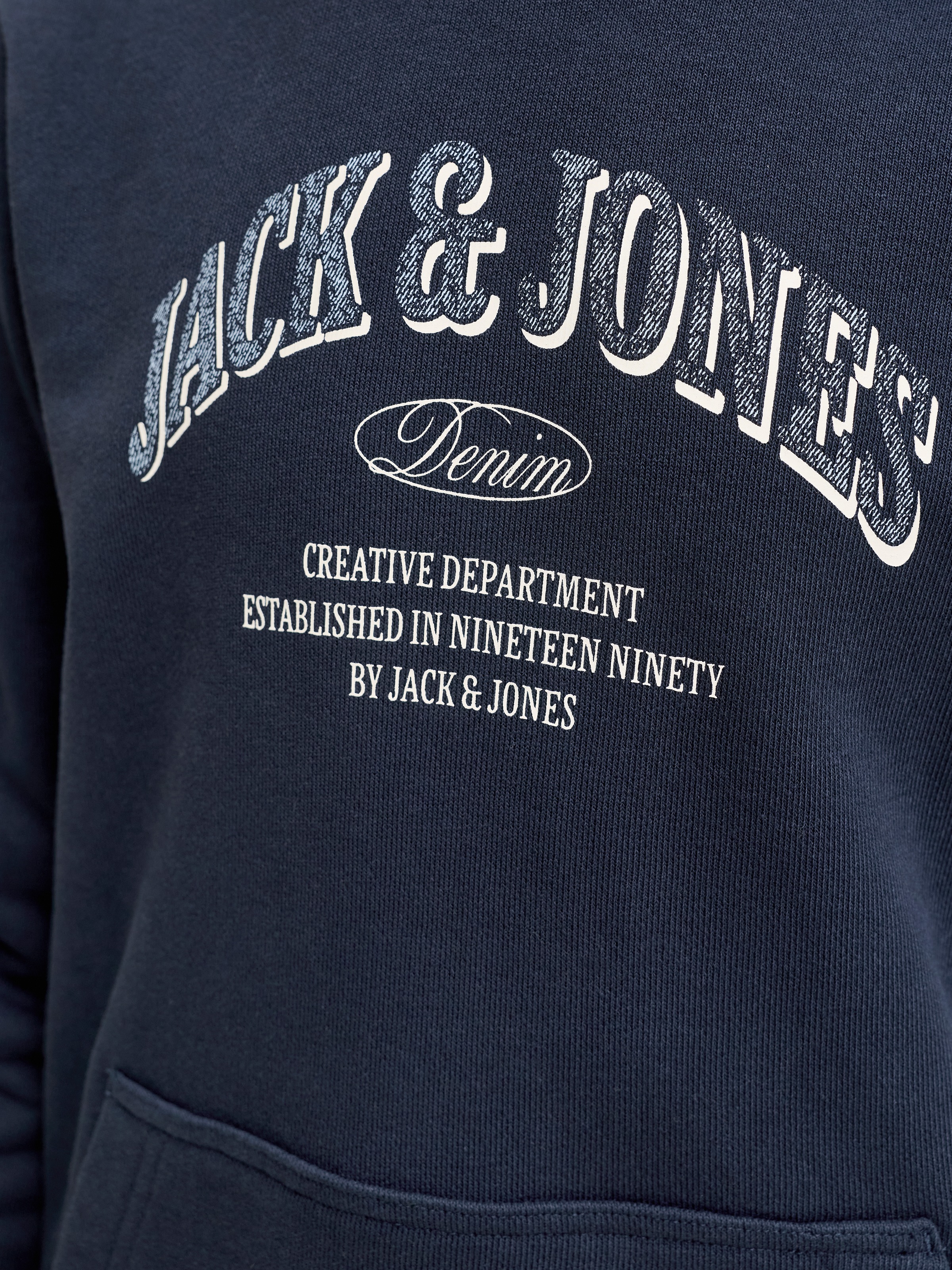 Jack & Jones Junior Kapuzensweatshirt »JJEDENVER LOGO SWEAT HOOD JNR«, Baumwollmischung, locker geschnitten
