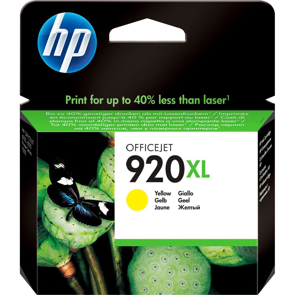 HP Tintenpatrone »920XL«, (1 St.), original Druckerpatrone 920 XL gelb (yellow)