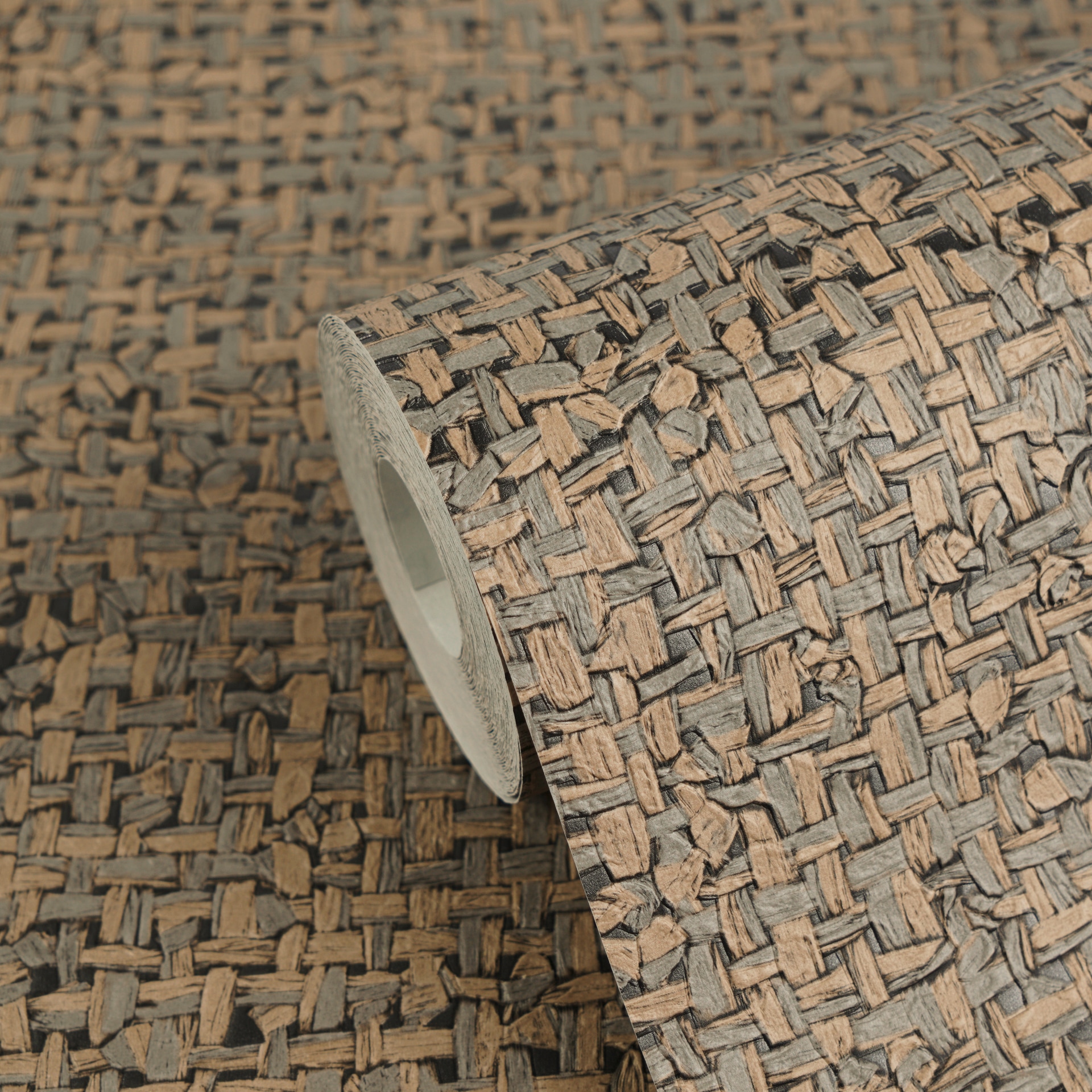 living walls Vliestapete »Vibes & Styles Jan – Stud!o Sense & Surface Vliestapete« Flechtoptik leicht strukturiert Natürliche Flechtoptik mit feiner Struktur und dezentem Glanzeffekt
