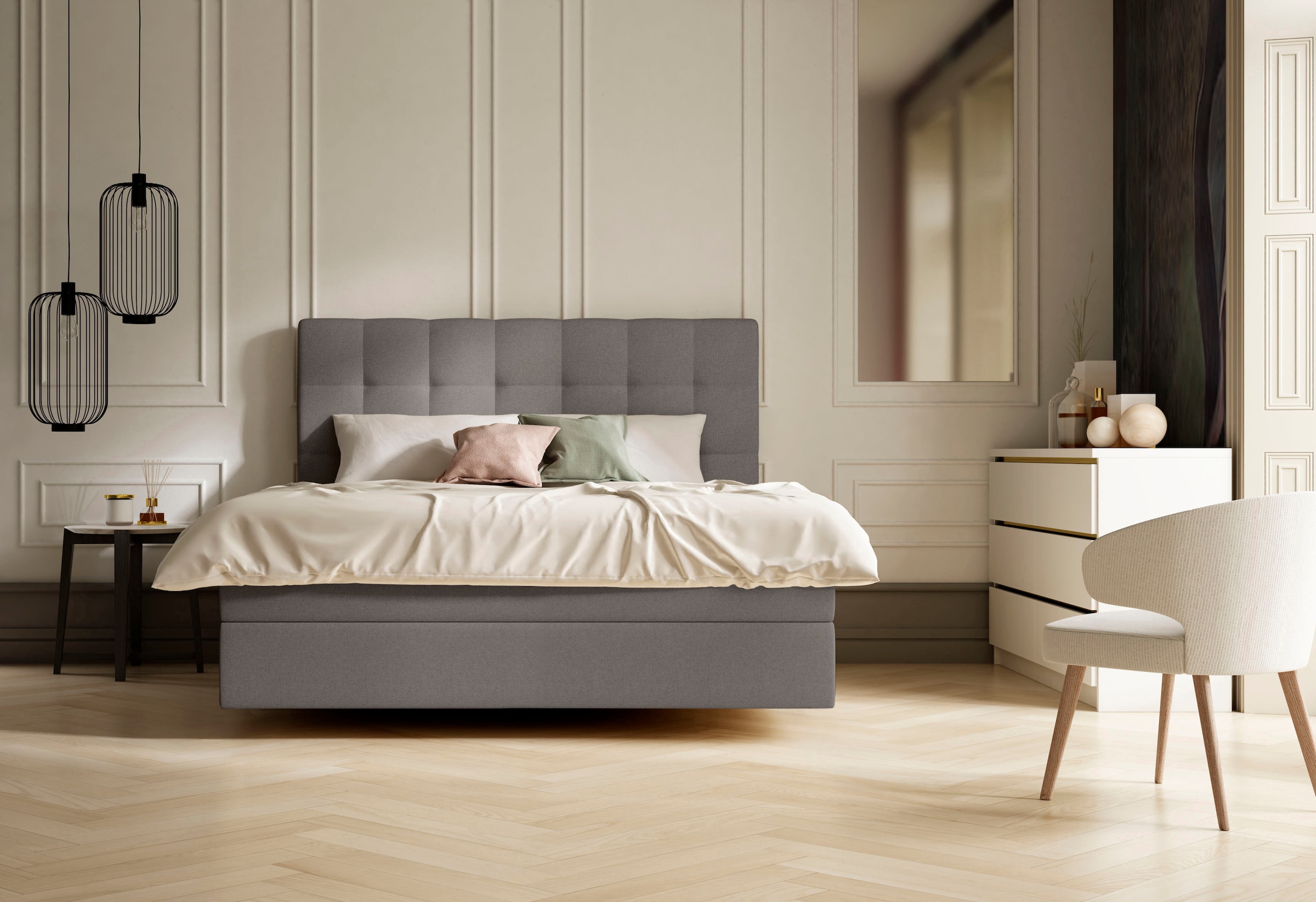 Boxspringbett »Aida«, mit GELTEX® Next Topper und 7-Zonen-Tonnentaschen-Federkernmatratze