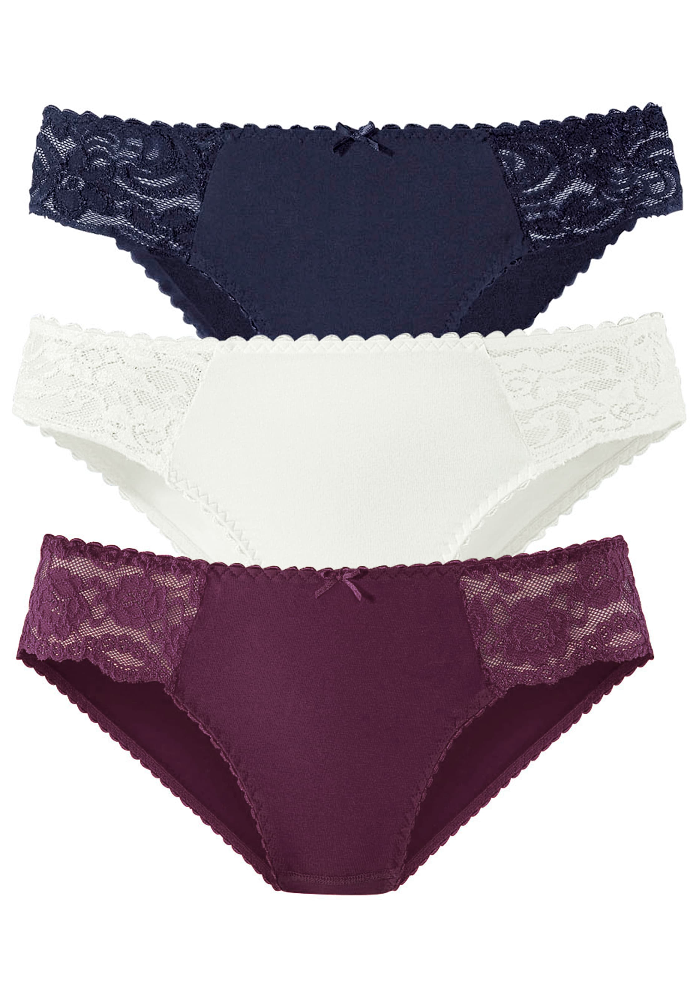 petite fleur by Lascana Jazz-Pants Slips 3er-Pack,  aus elastischer Baumwoll-Qualität