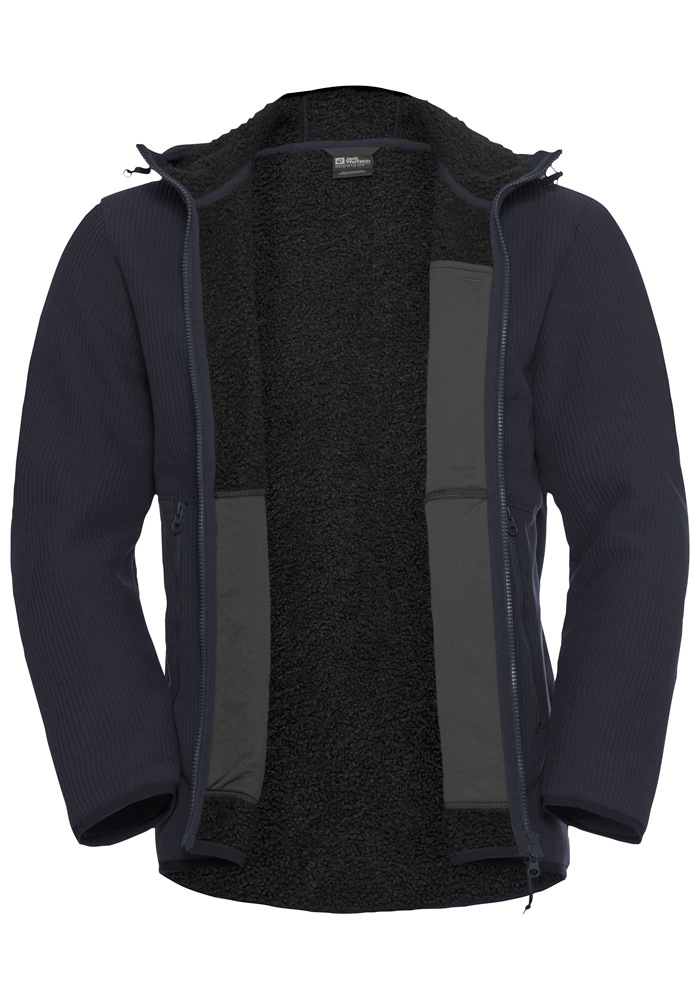 Jack Wolfskin Fleecejacke »LAKE RIDGE HOODED JKT M« mit Kapuze
