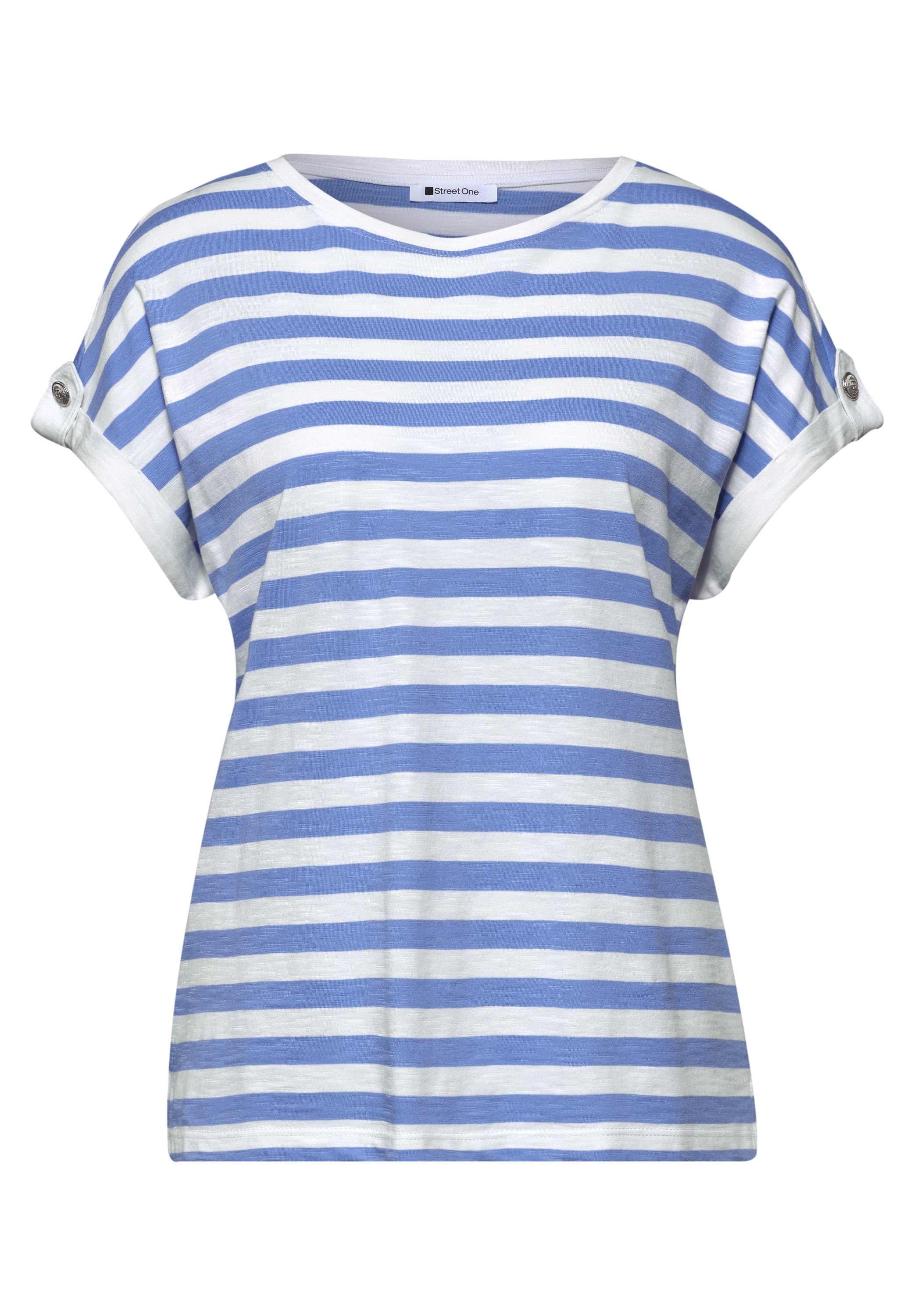 STREET ONE Shirttop Sommershirt mit Streifen
