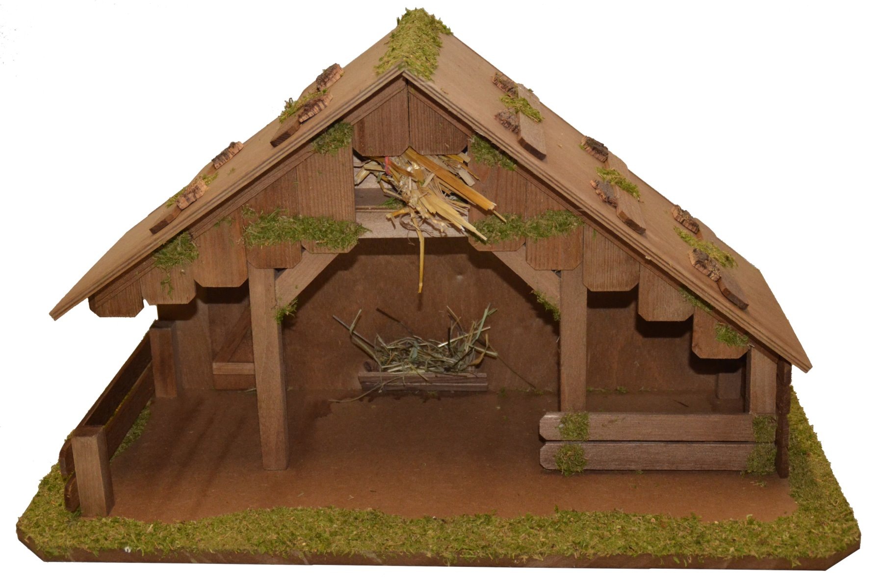Alfred Kolbe Krippe »Krippenstall«, (Set), mit 11 cm Poly-Figuren 11tlg.