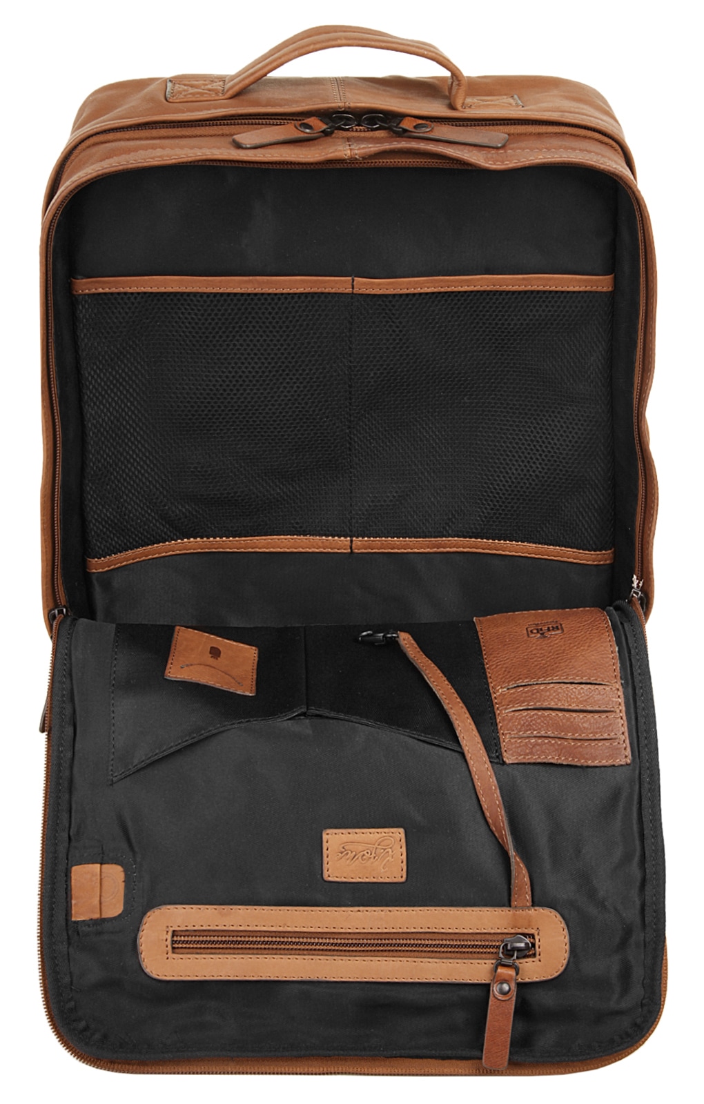 X-Zone Notebookrucksack, echt Leder