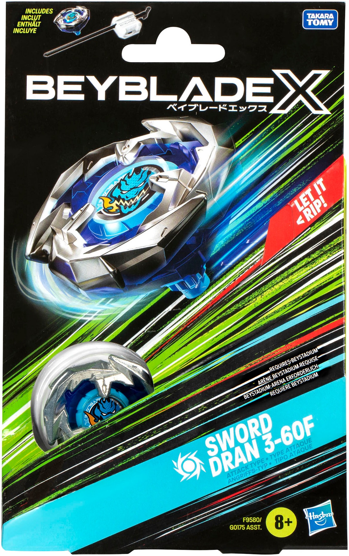 Hasbro Speed-Kreisel »Beyblade X Sword Dran 3-60F Starter Pack«