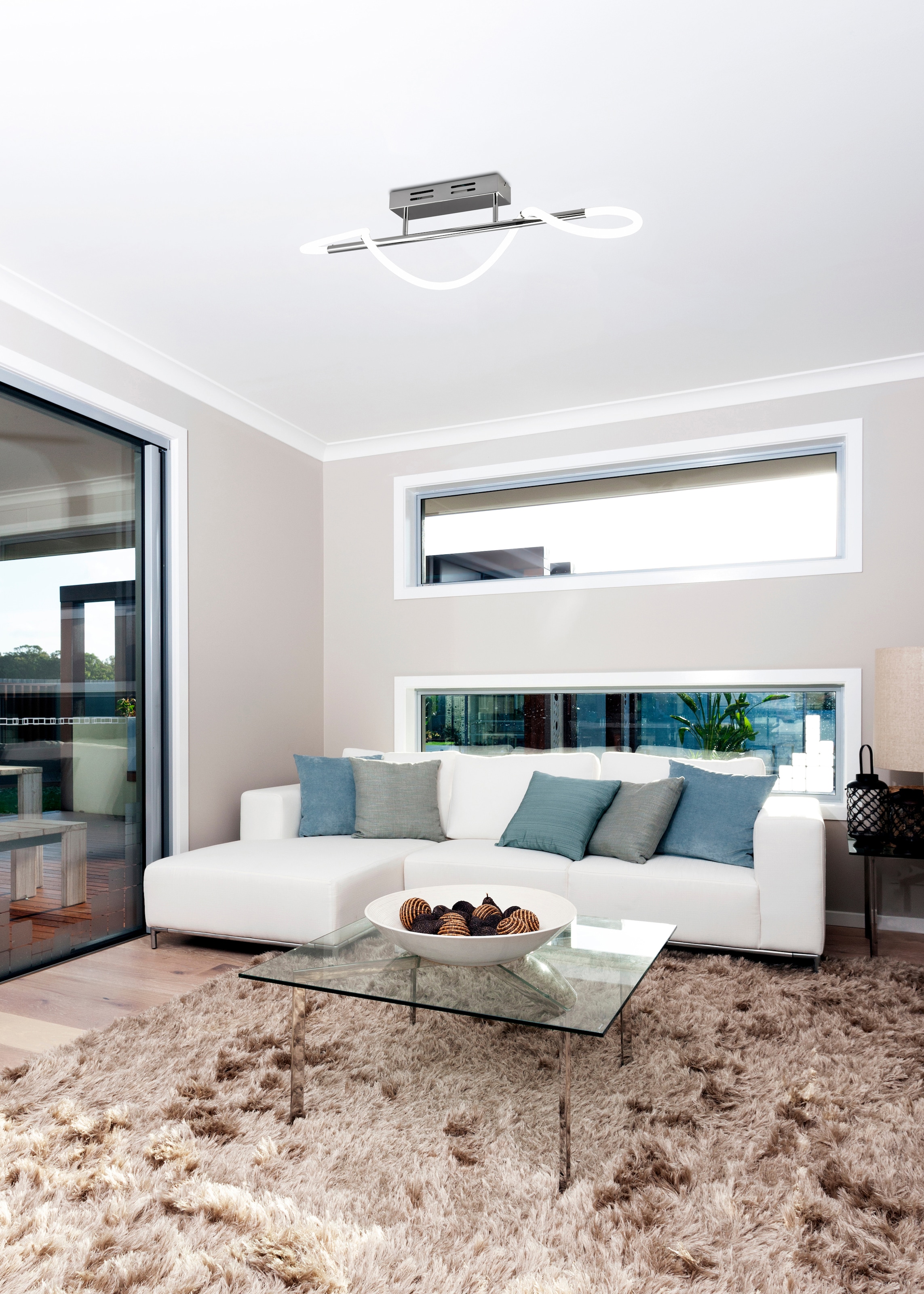 REALITY Leuchten LED Deckenleuchte »ARGOS, Deckenlampe 28W LED kaltweiß 4000K, 3500 Lumen, Switch Dimmer« LED-Board 1 Stk. Kaltweiß in 3 Stufen dimmbar über Wandschalter, 105 x 30 x 34 cm, LED Lichtband