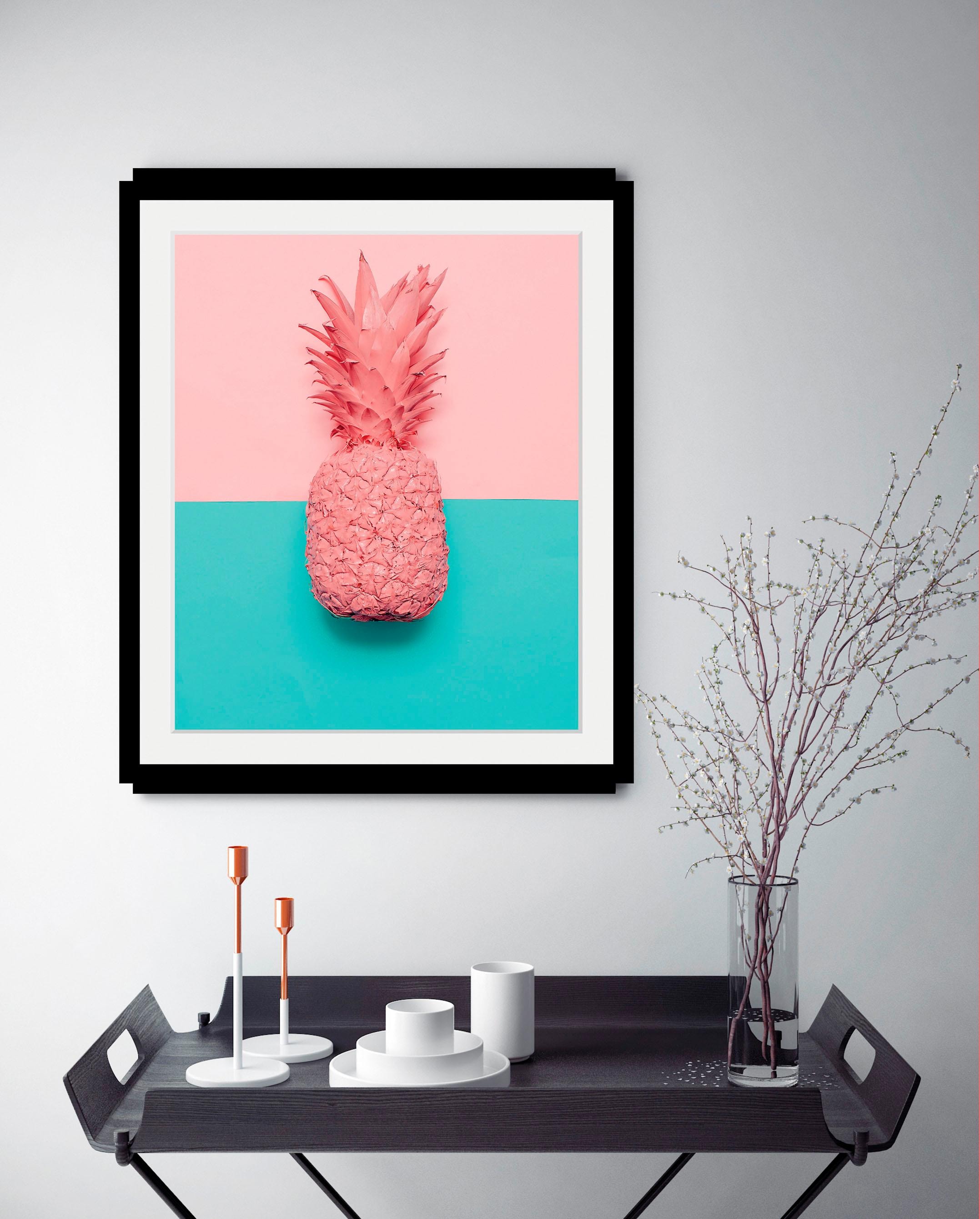 queence Bild »Ananas«, Obst-Obst Bilder-Essen-Lebensmittel-Humor-Ananas, HD Premium Poster-Druck inkl. Holzrahmen