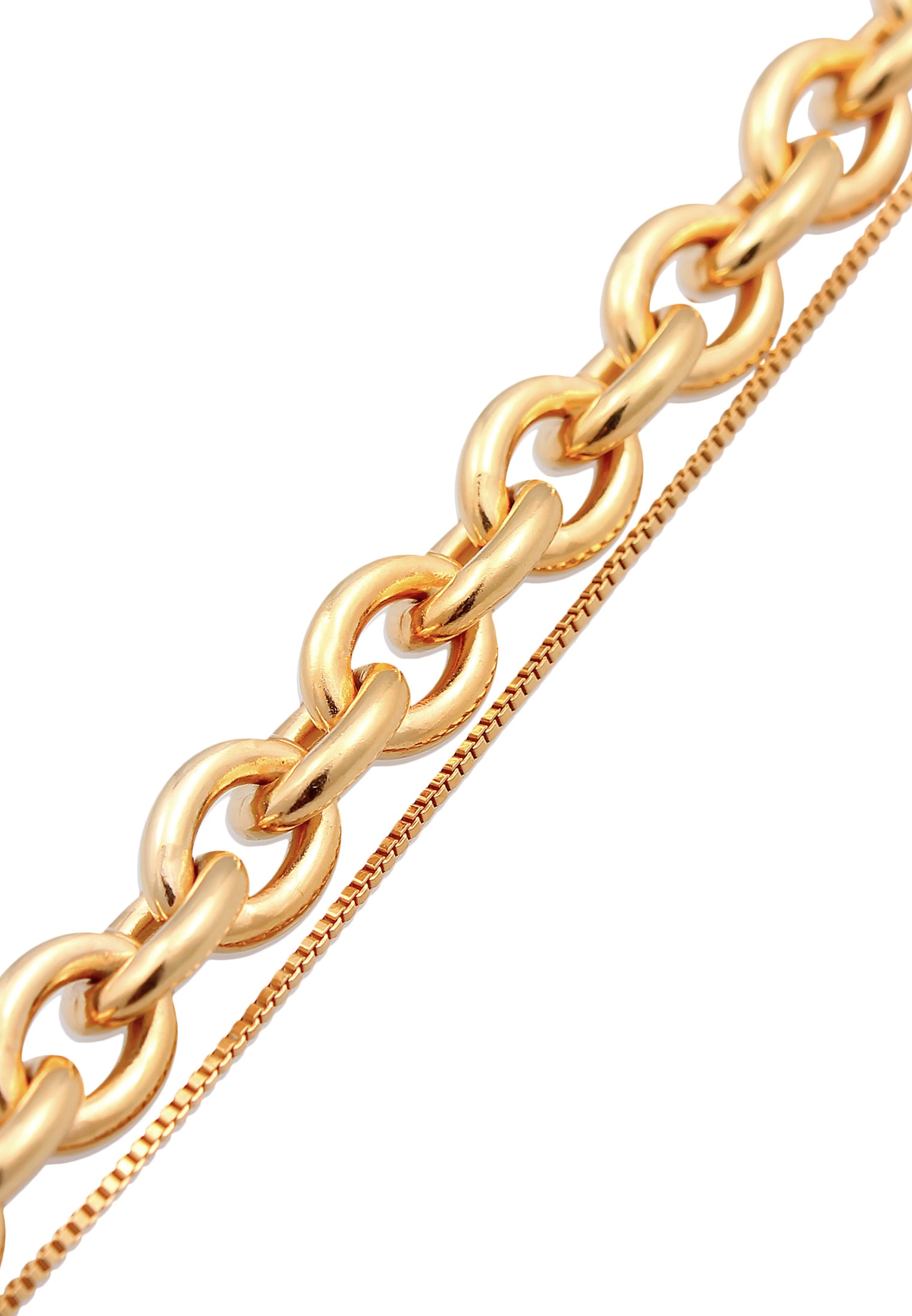 Elli Premium Armkette »Armband Glieder Layer Look 925 Silber rhodiniert«