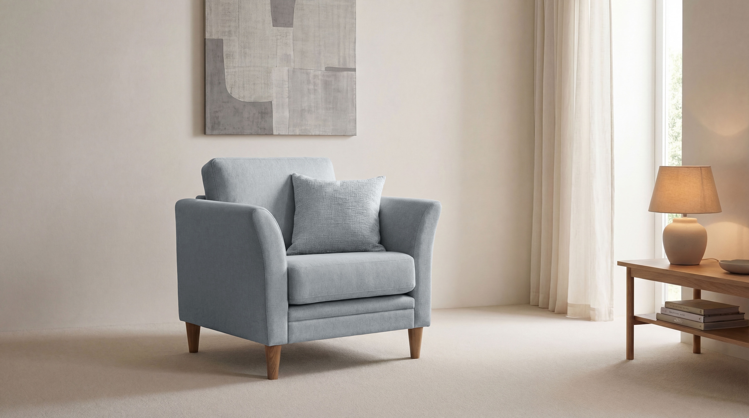 Home affaire Sessel »Arellano, Breite 93 cm« klassisches Design, mit Massivholzfüßen, Webstoff fein