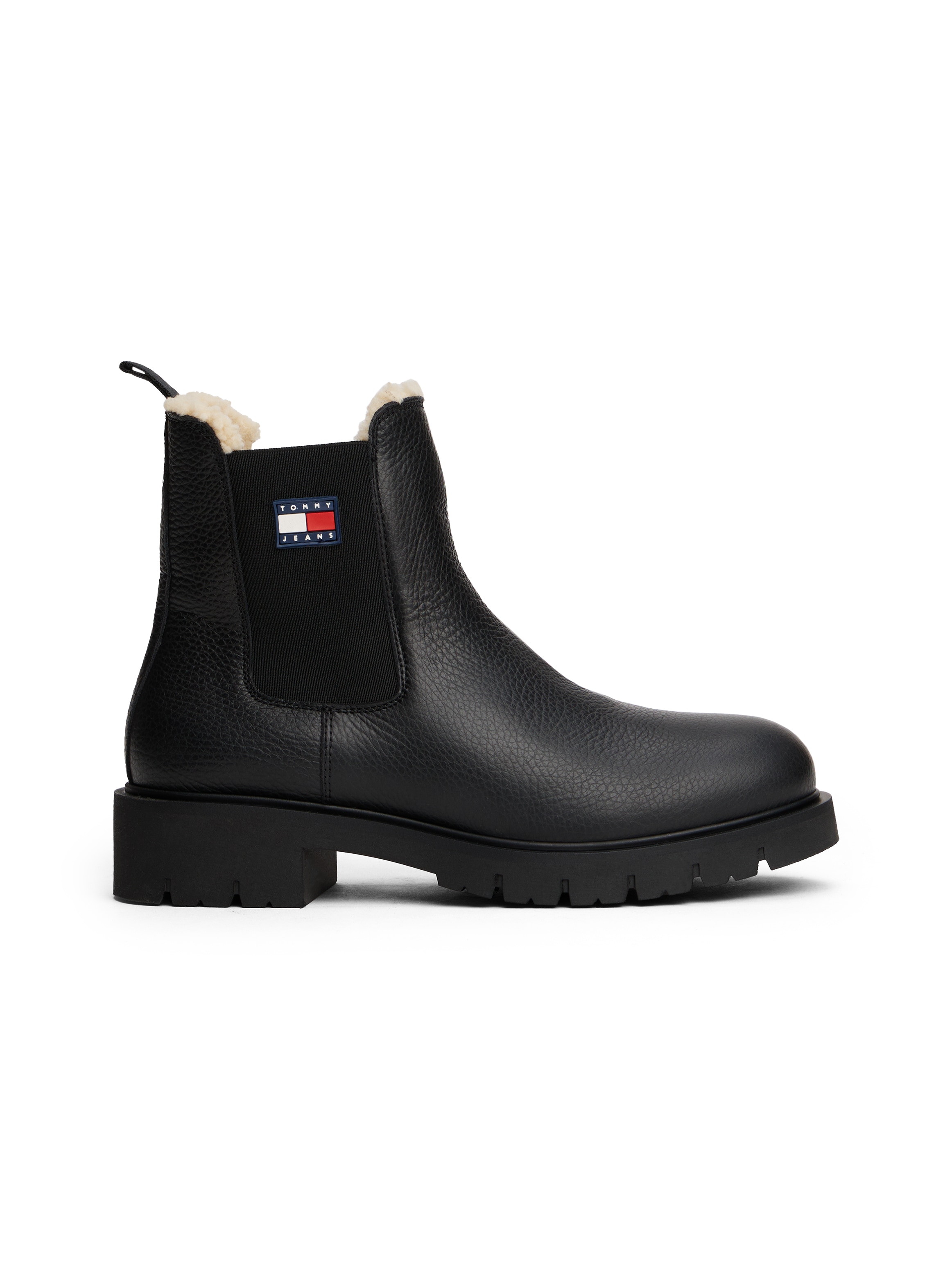 Tommy Jeans Chelseaboots »TJW CHELSEA BOOT WL«  , Blockabsatz, Stiefelette mit typischer Logoflagge