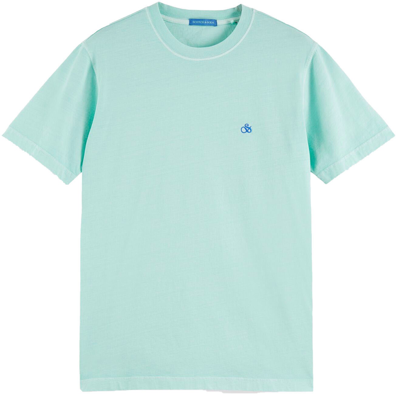 Scotch & Soda Rundhalsshirt ♕ »Garment-dye der Brust bei regular-fit kleiner Logo-Stickerei logo T-shirt«, mit auf