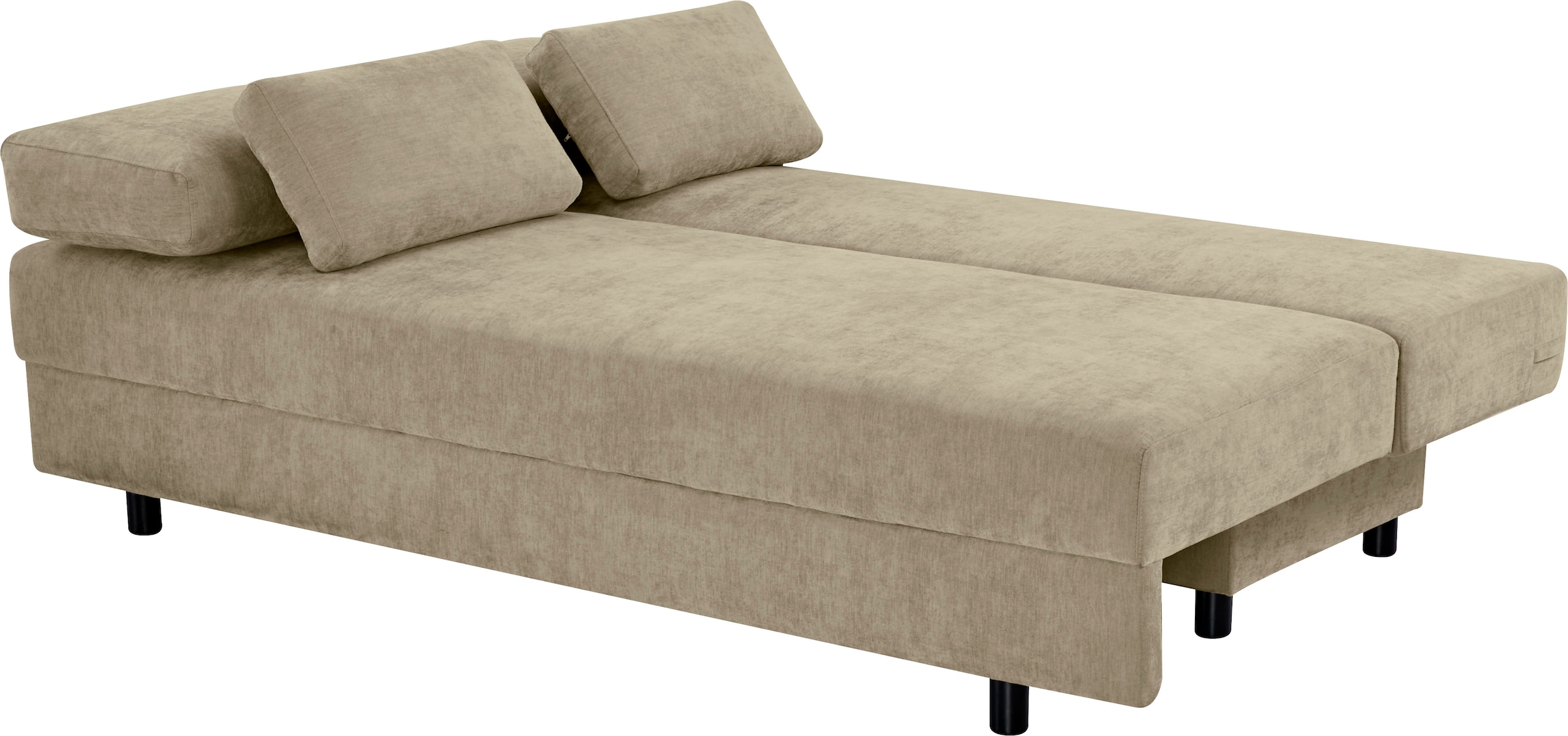 OTTO home Schlafsofa »ONNIKO, Breite: 192 cm, Liegefläche 121x192 cm, Feinstruktur-Bezug« mit Bettfunktion & Bettkasten