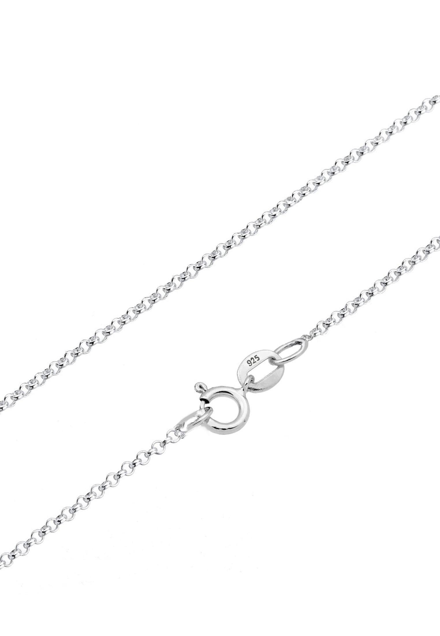 Elli Silberkette »Halskette Erbskette Blatt und Labradorit Edelstein 925 Sterling Silber«