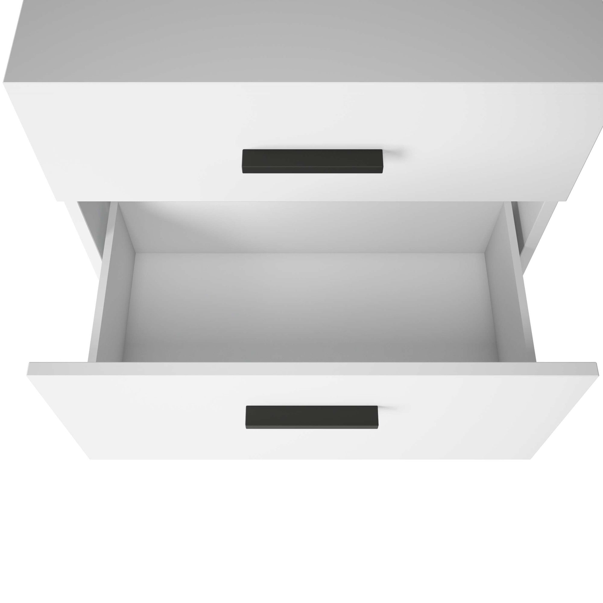 INOSIGN Waschbeckenunterschrank »Skara«, mit Klappe und Schubkasten, schwarze Griffe, Breite 60 cm, Höhe 55 cm