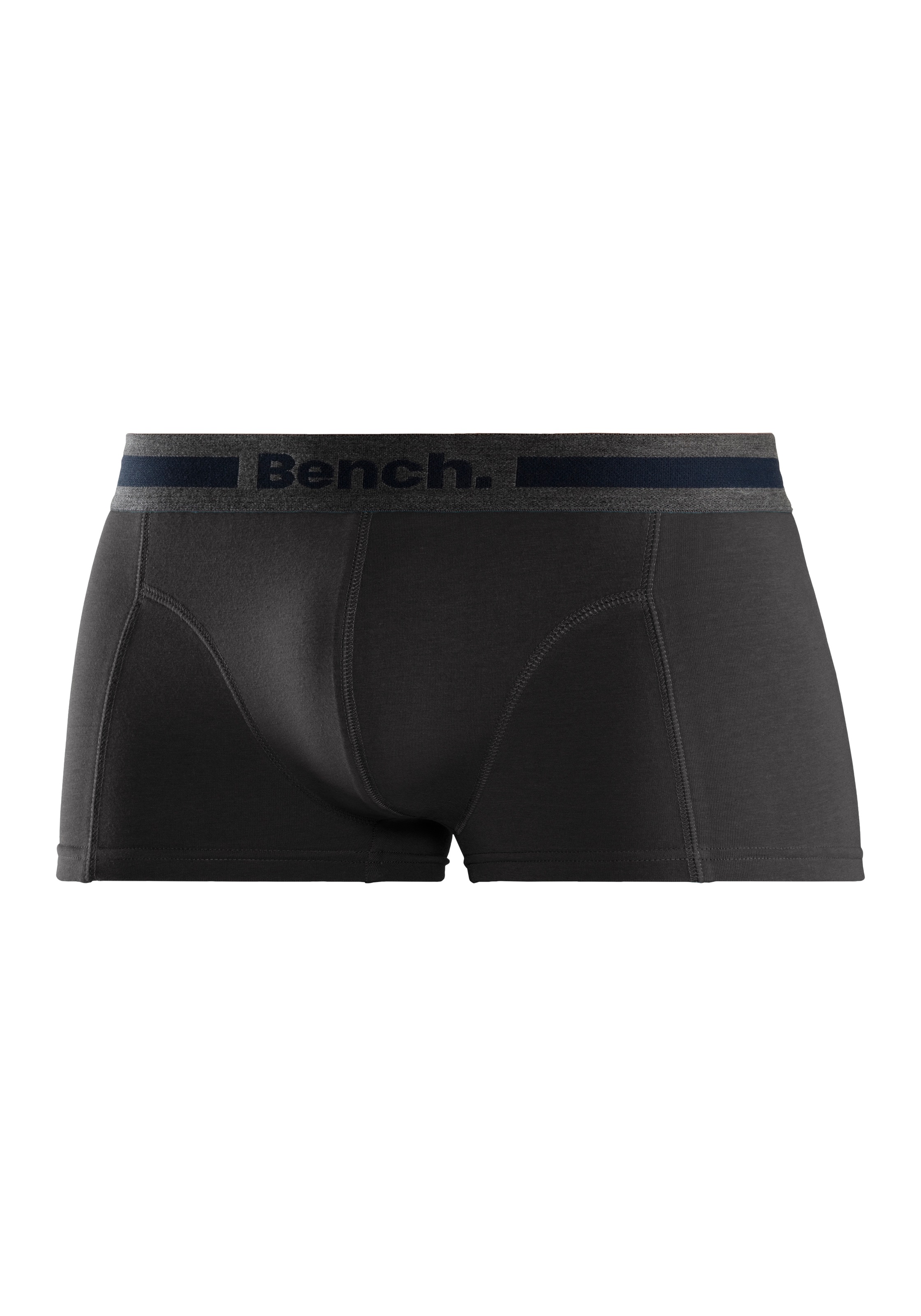 Bench. Boxershorts, (Packung, 4 St.), in Hipster-Form mit Overlock-Nähten vorn