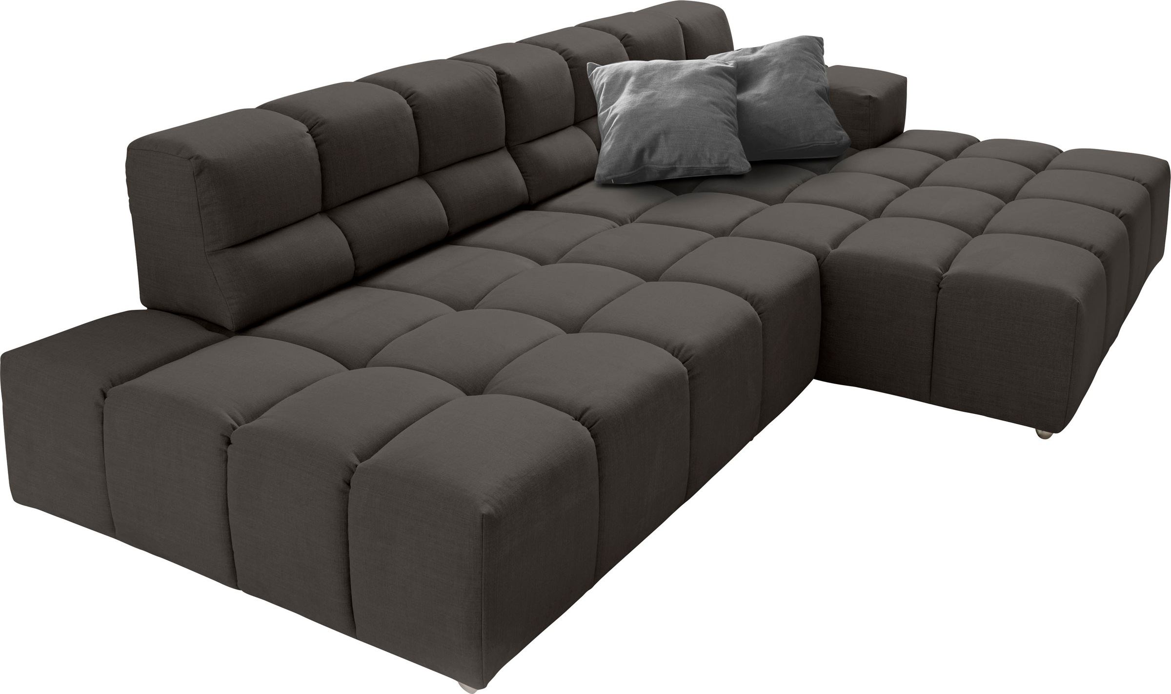 designwerk Ecksofa »Temple, Designsofa trifft hohen Sitzkomfort, L-Form« mit Sitztiefenverstellung