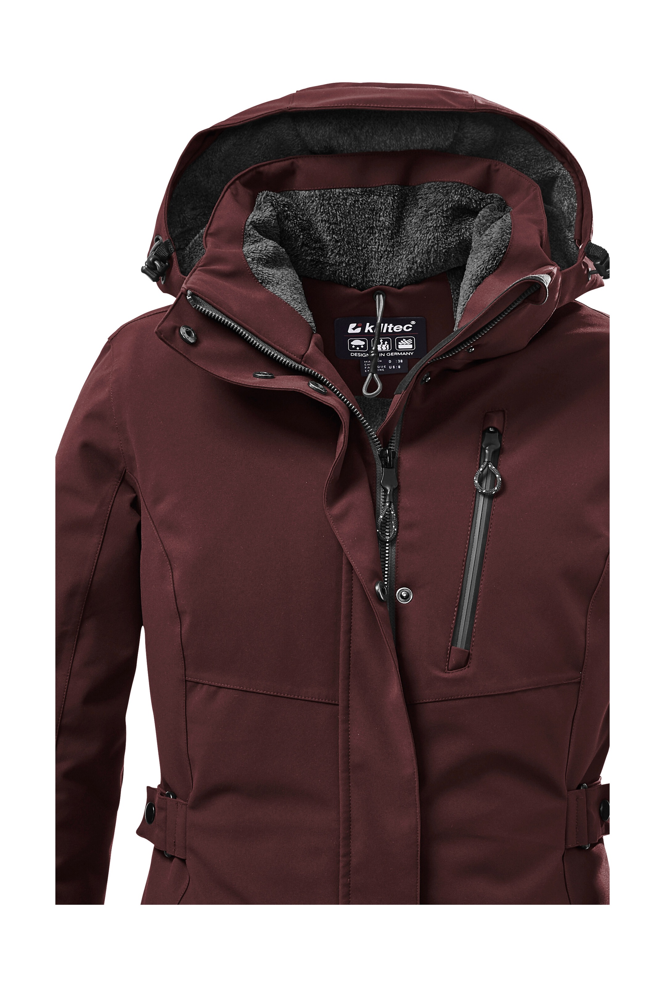 Killtec Parka »KOW 165 WMN PRK«, Wasser- und winddichter Parka mit Teddyfleece und abnehmbarer Kapuze