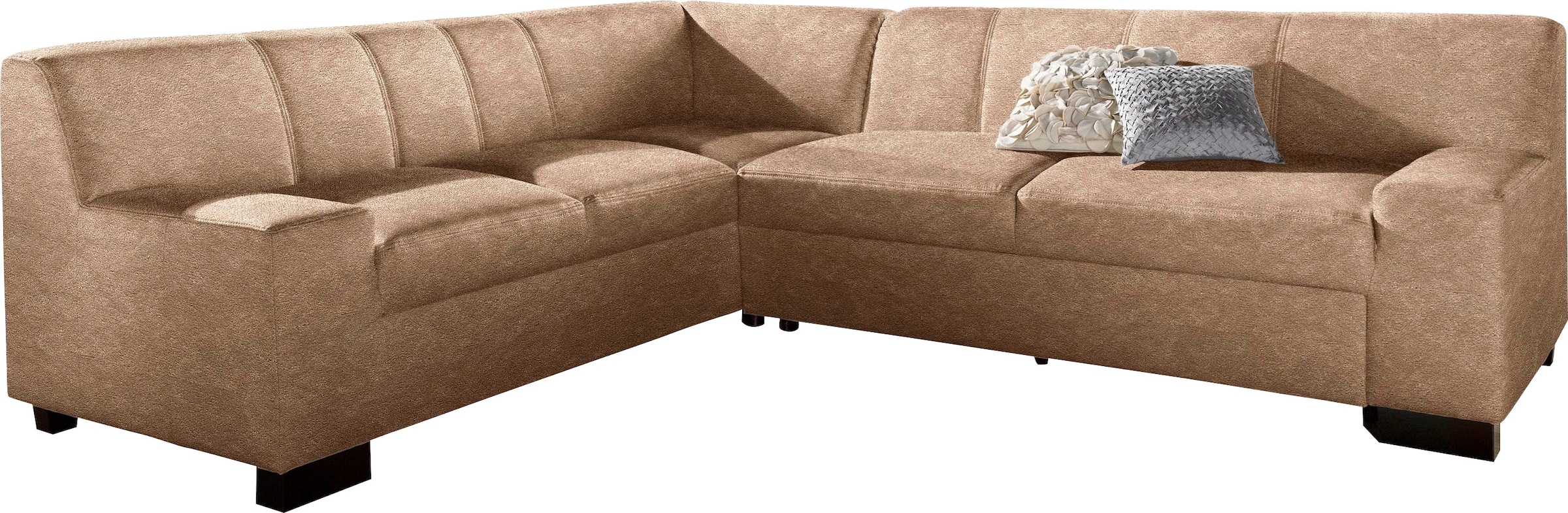 DOMO collection Ecksofa »Norma, moderne Armlehnen, zeitlos  und elegant, L-Form« wahlweise mit Bettfunktion